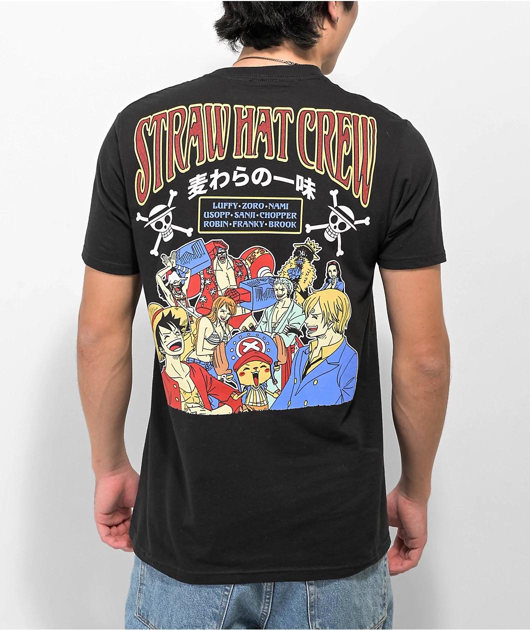 One Piece Thousand Crew Black T-Shirt Product Image