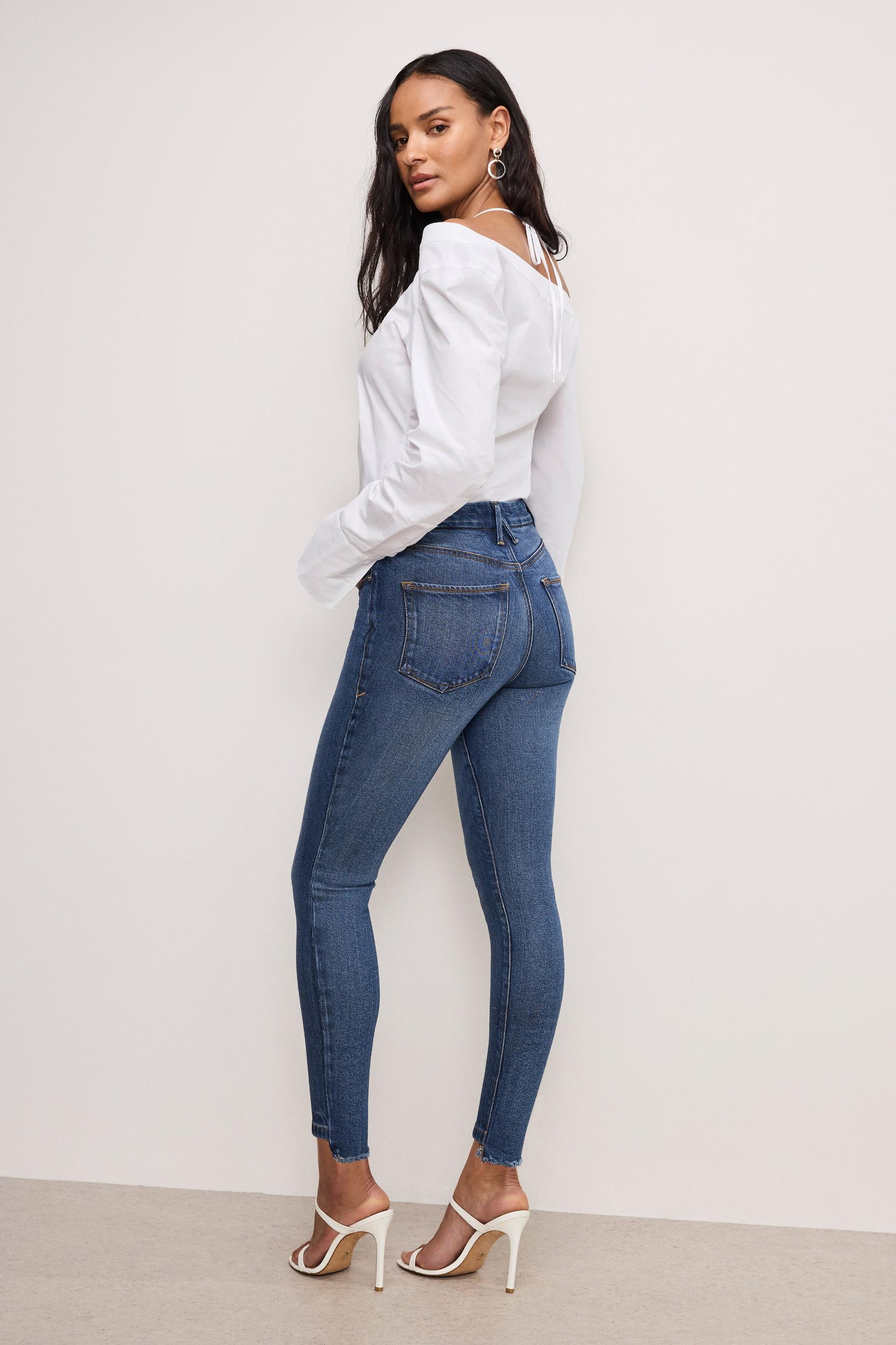 SOFT TECH GOOD WAIST SKINNY CROPPED JEANS | INDIGO839 Product Image