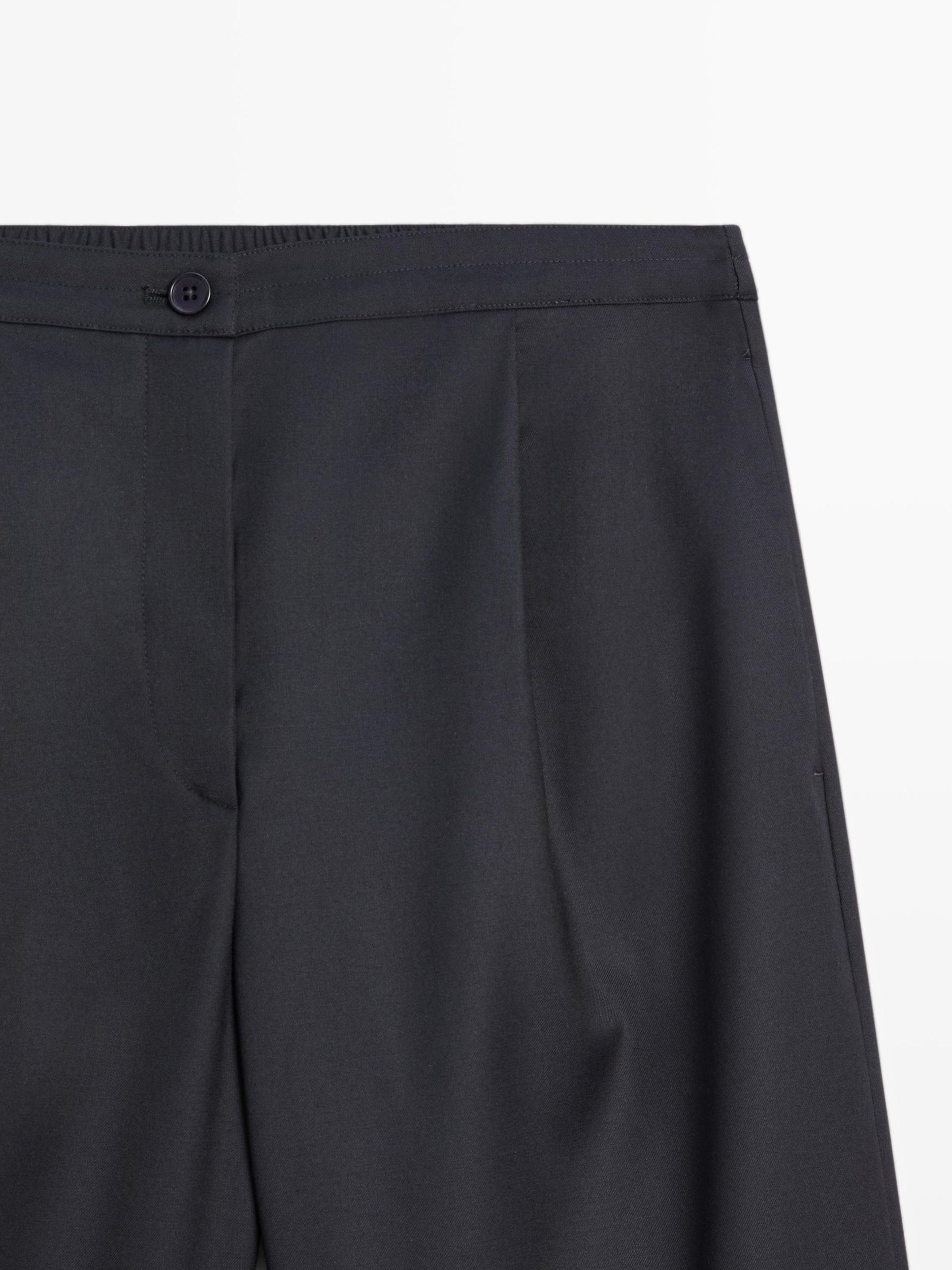Dart trousers with elastic waistband Product Image