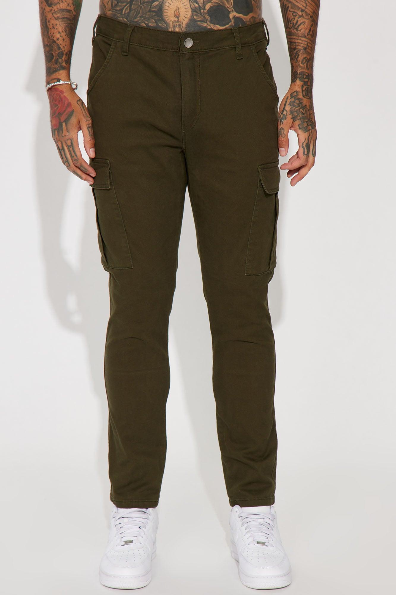 Kyle Slim Cargo Pants - Olive Product Image