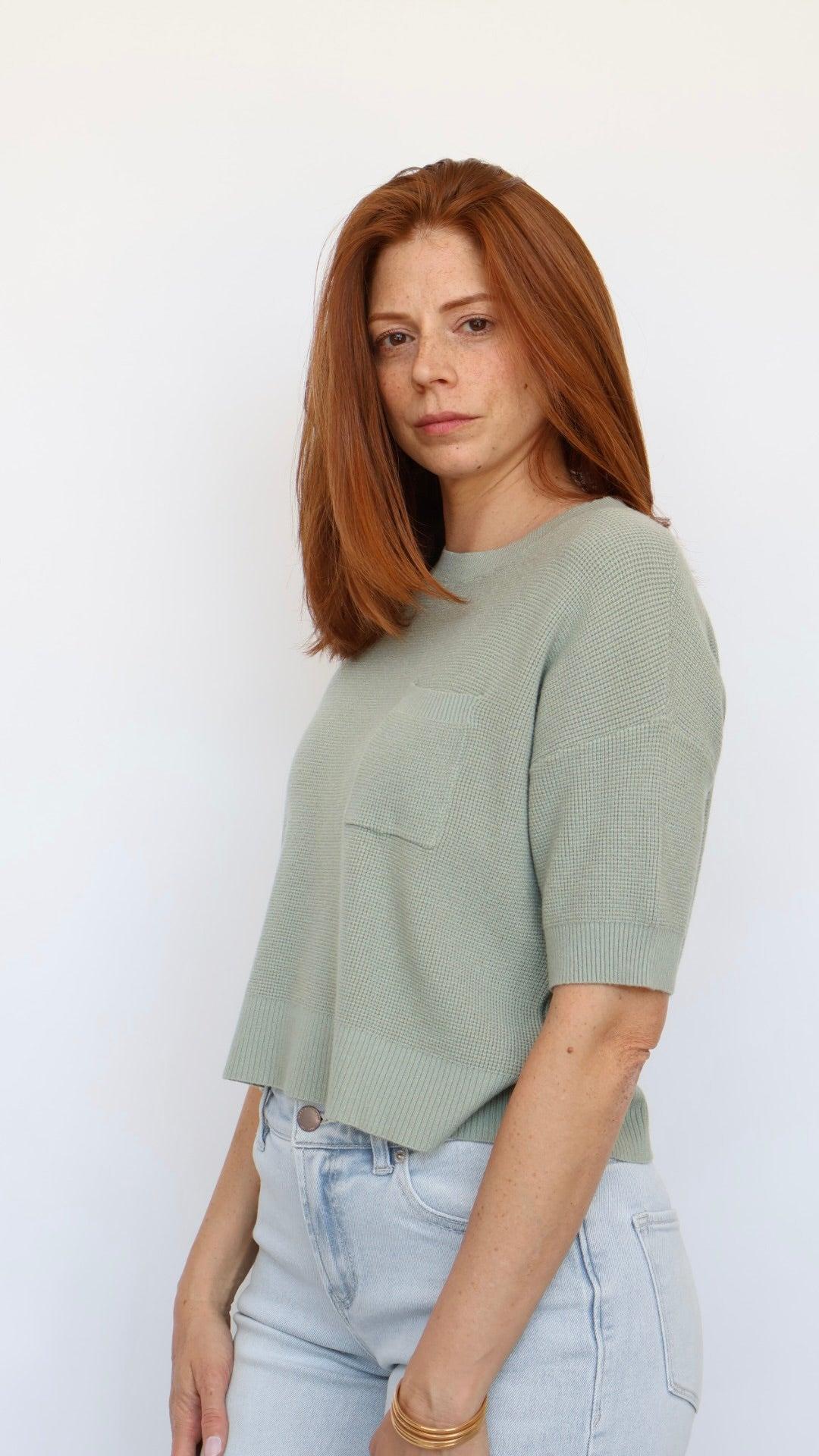 Amy Short Sleeve Knit Top Product Image