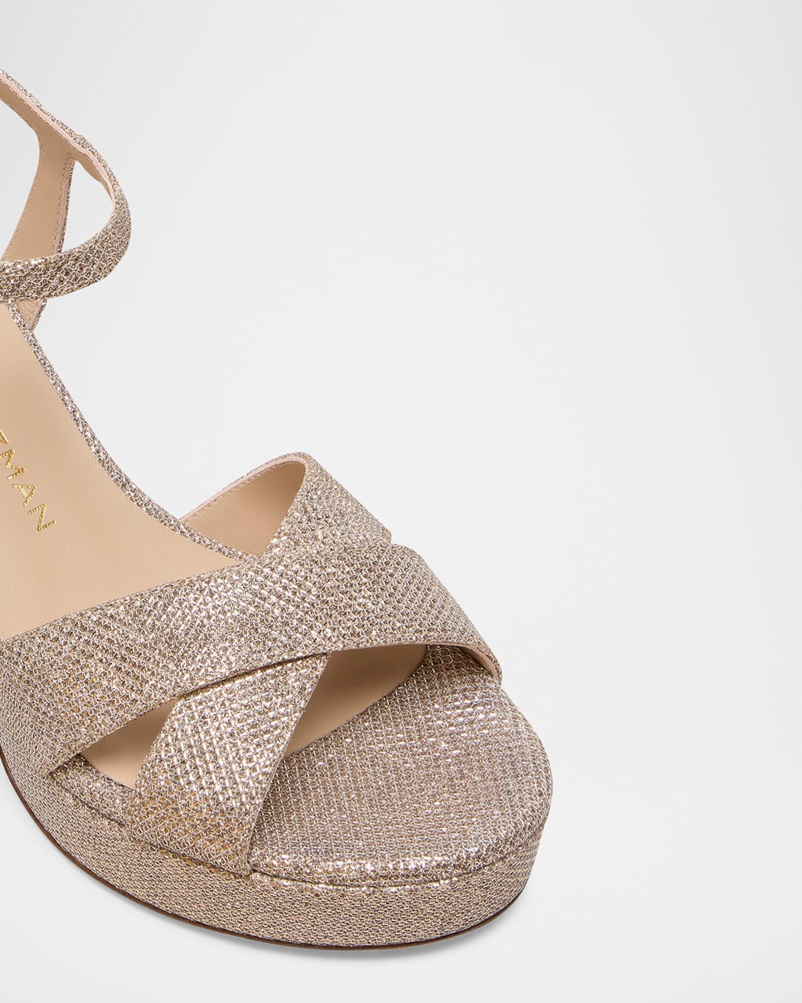 Dayna Metallic Crisscross Platform Sandals Product Image