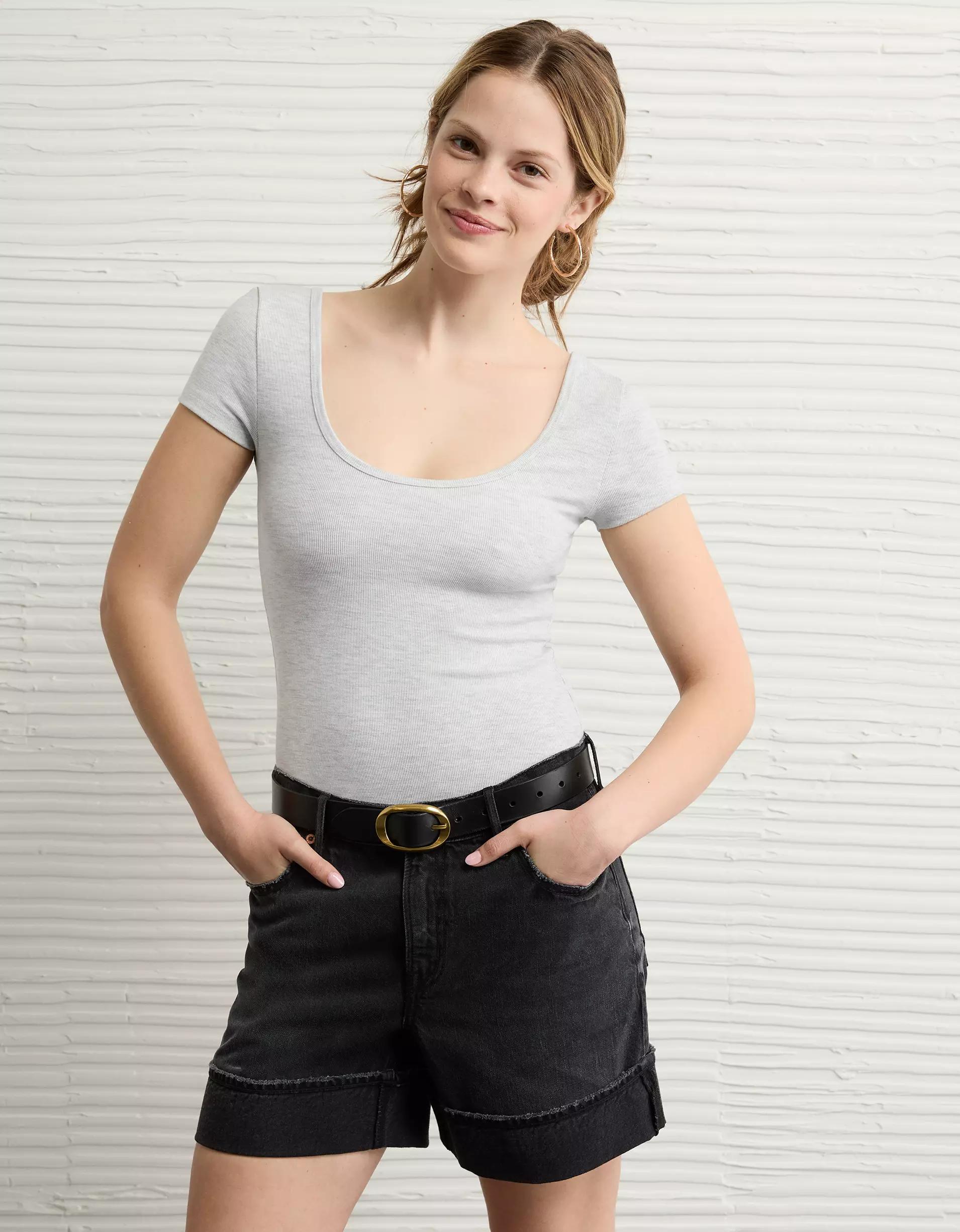 AE Scoop Neck T-Shirt Bodysuit Product Image