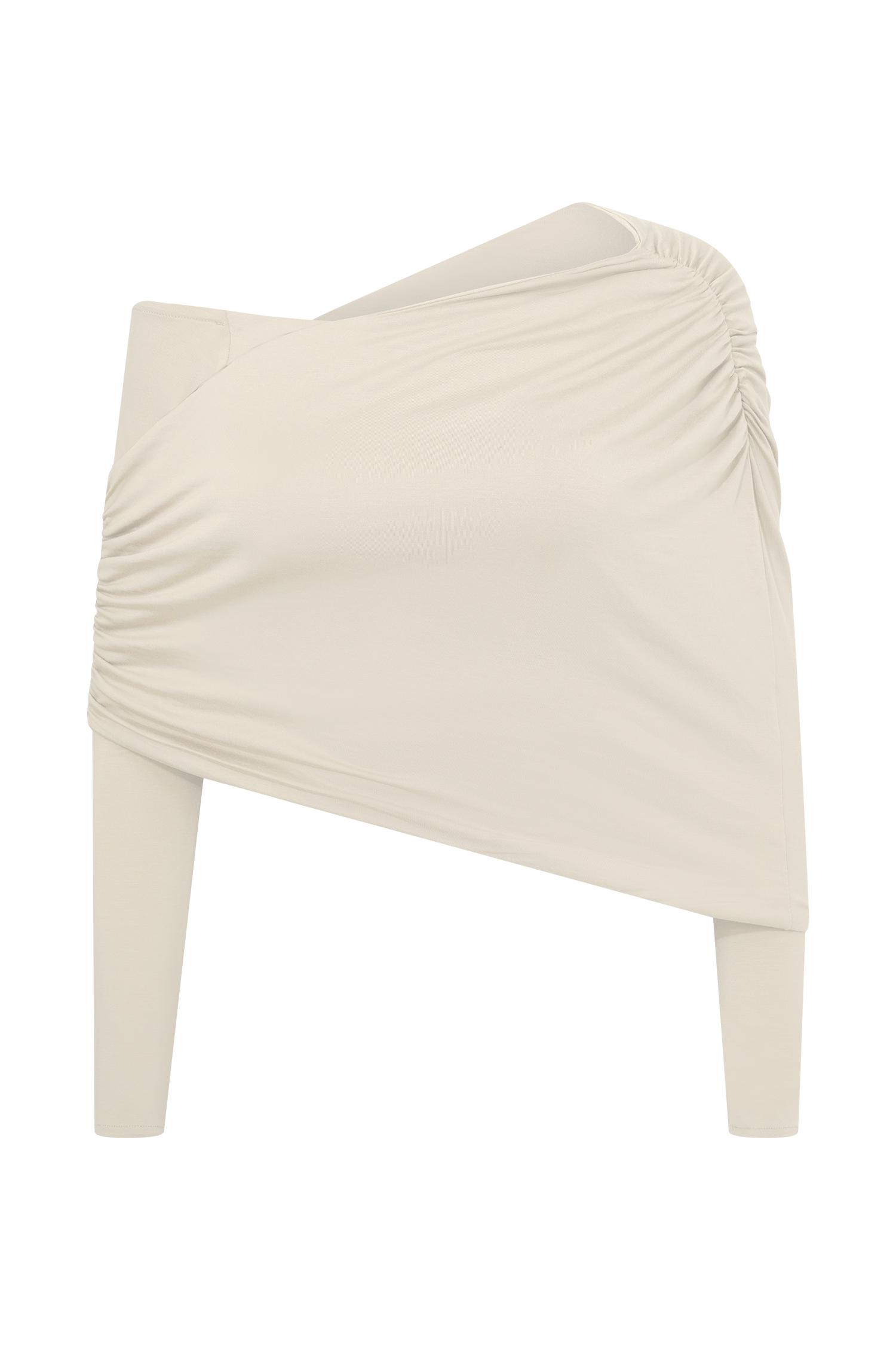 Corinna Modal One Shoulder Top - Ivory Product Image