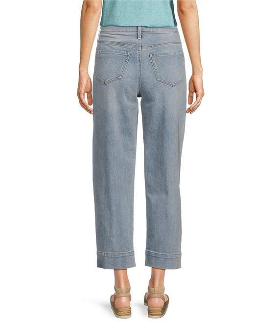 NYDJ Stretch Denim High Rise Wide Leg Ankle Jeans Product Image