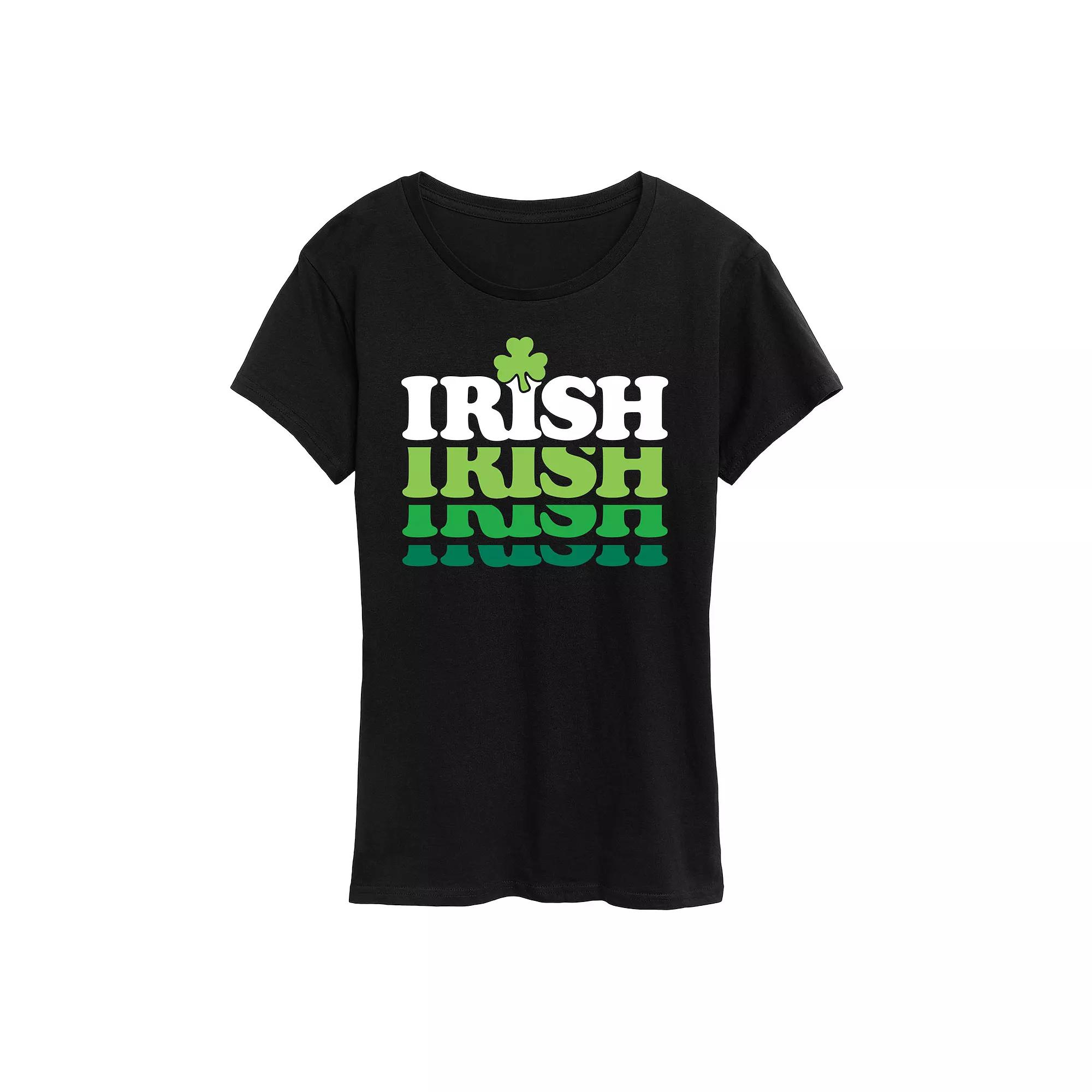 Women's Irish Retro Repeat Graphic Tee,  Product Image