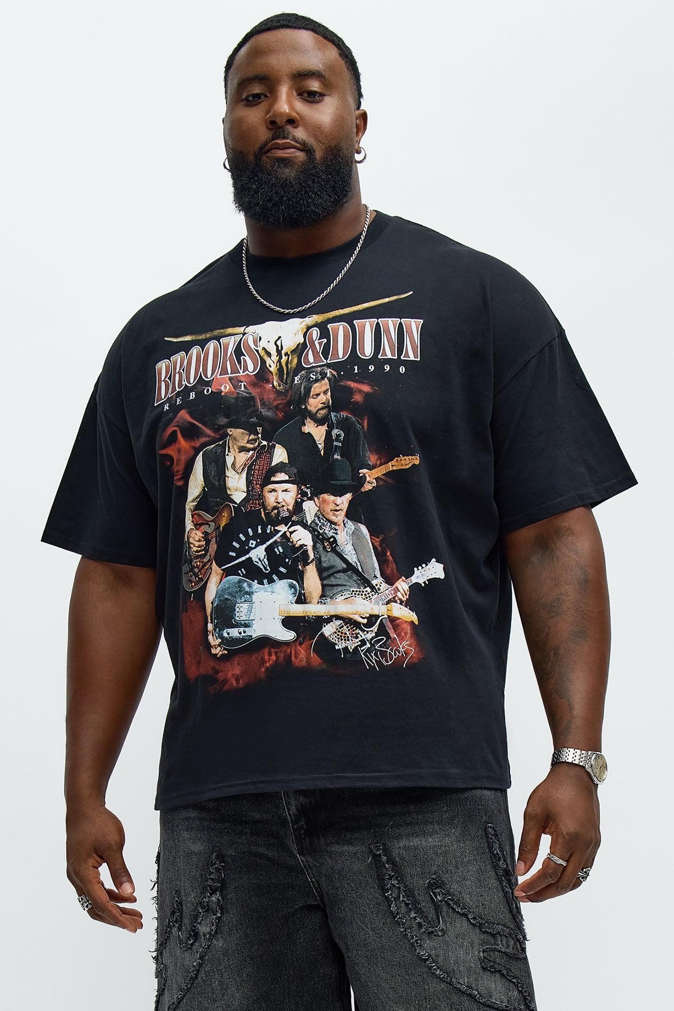 Brooks And Dunn Neon Moon Oversized Short Sleeve Tee - Black Male Product Image