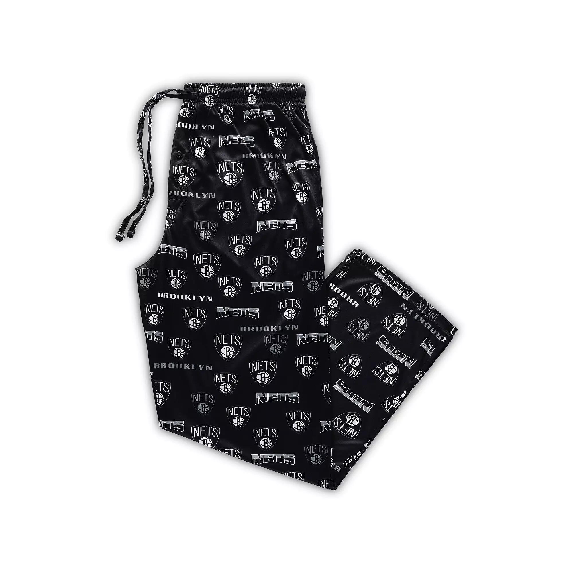 Men's Concepts Sport Black Brooklyn Nets Big & Tall Breakthrough Sleep Pants, Size: 4XLT Product Image