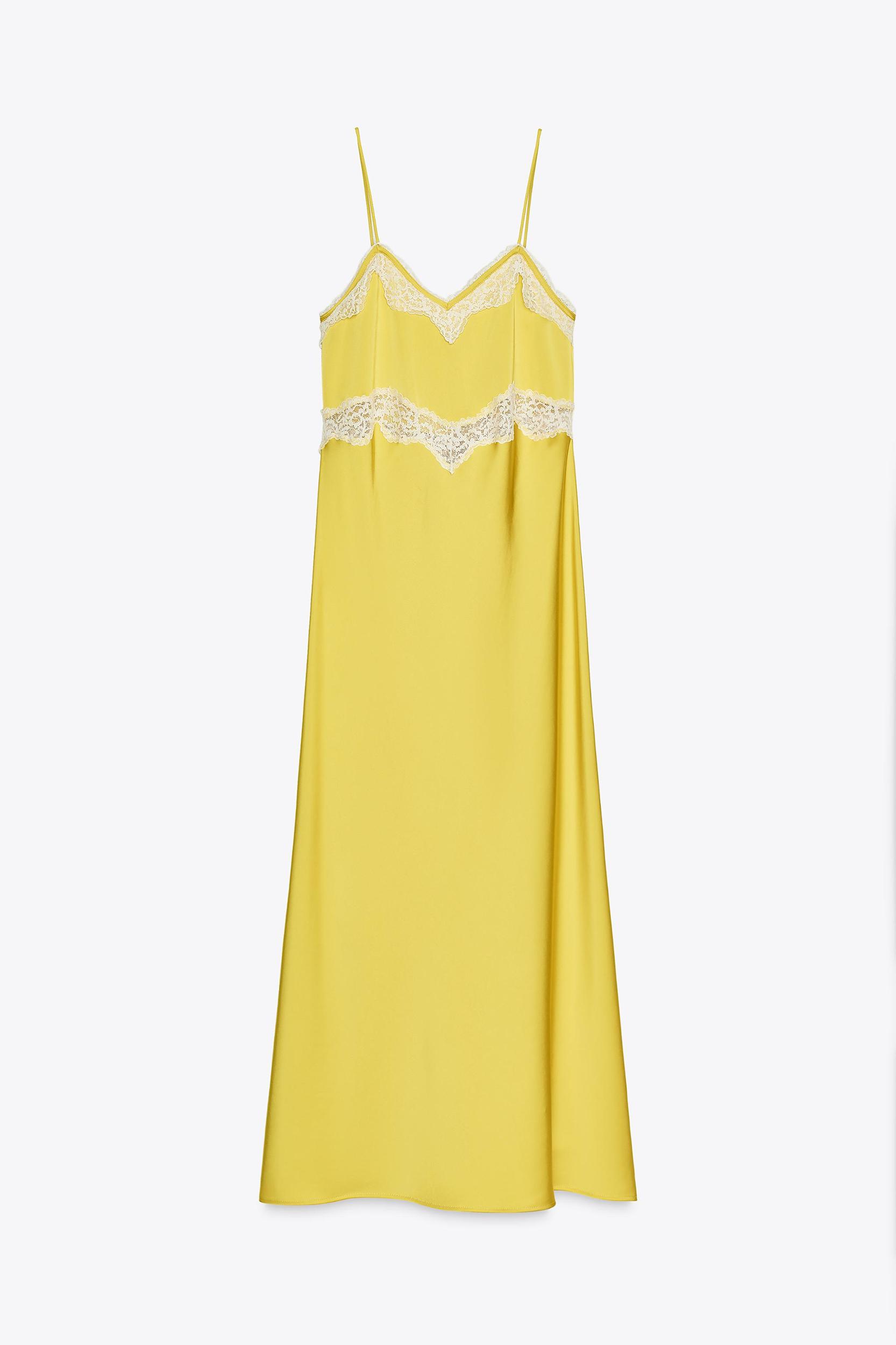 LACE LINGERIE MIDI DRESS Product Image