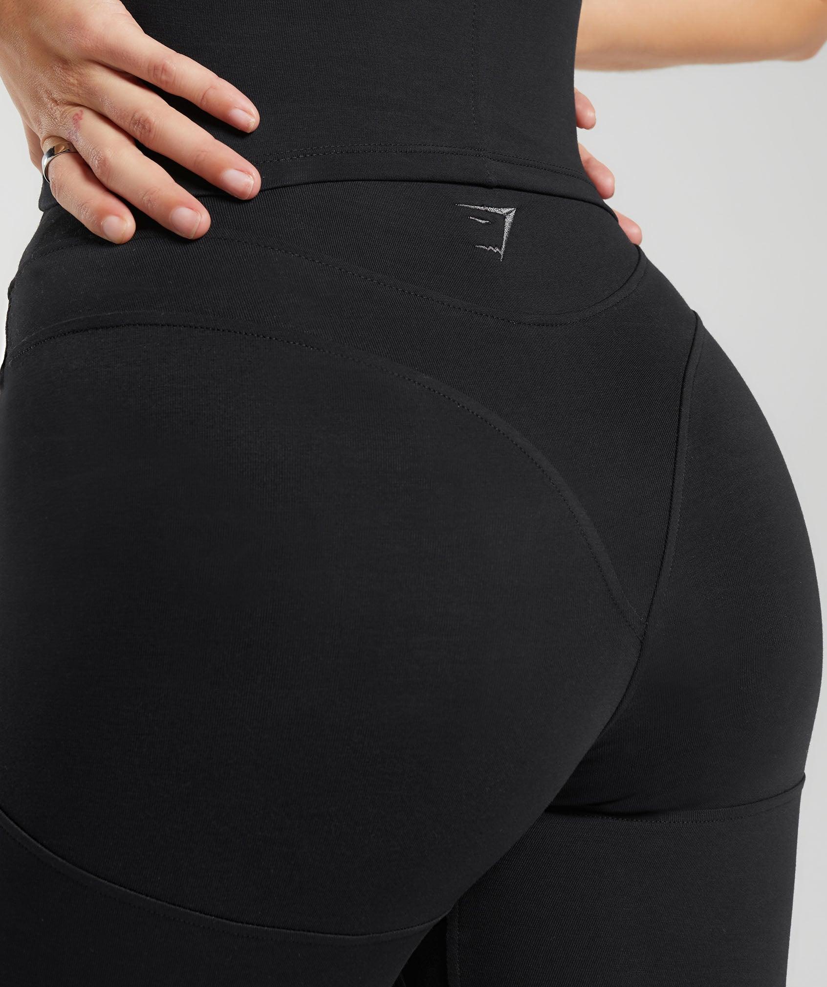 Gymshark Rest Day Boot Cut Cotton Leggings - Black Female Product Image
