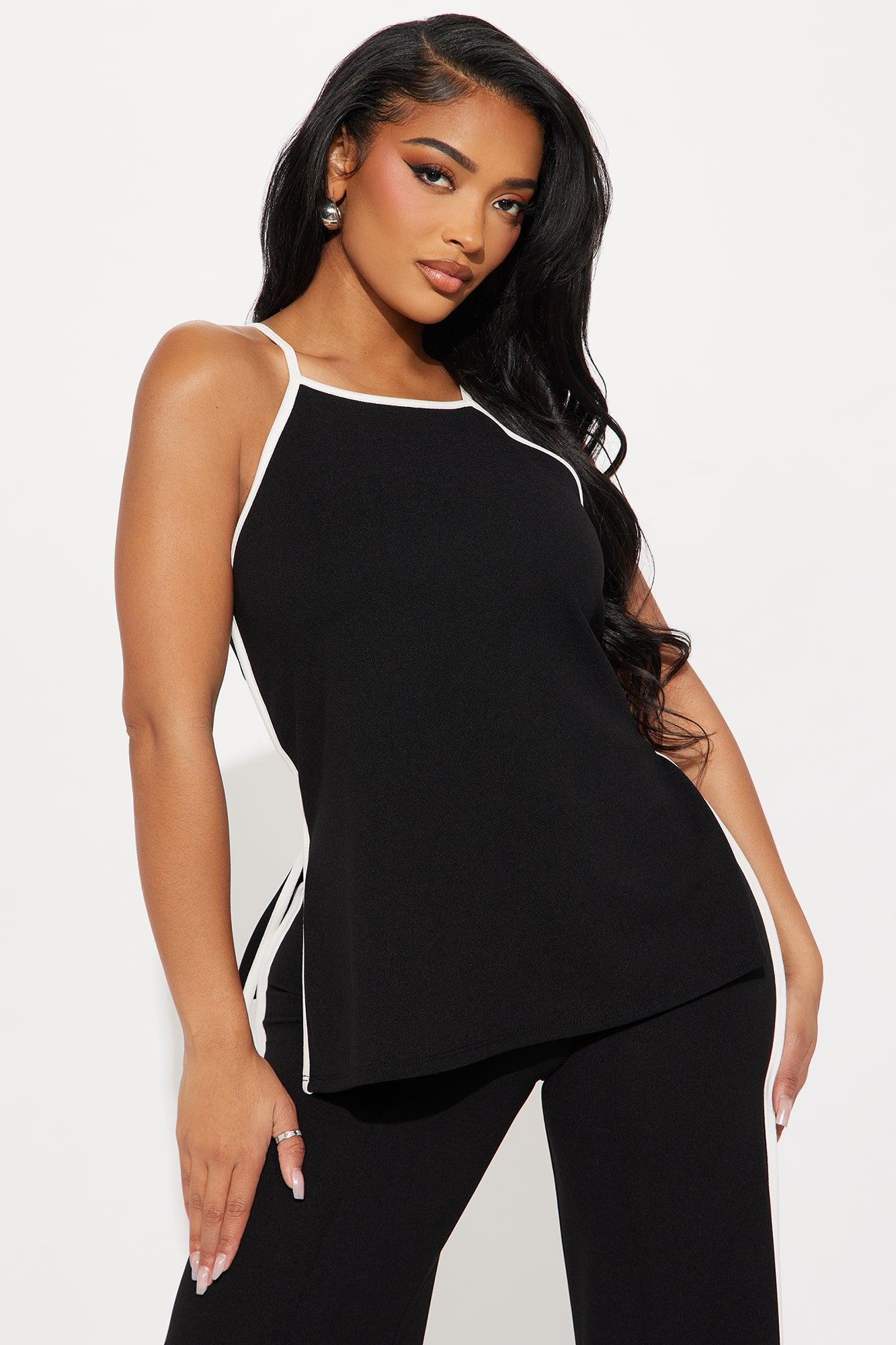 Eloise Pant Set - Black/White Product Image