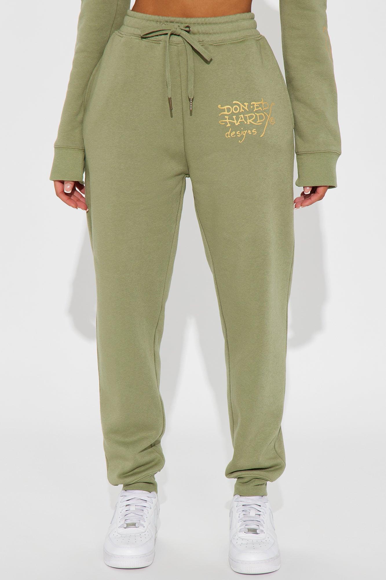 Ed Hardy Broken Hearts Jogger - Sage Product Image