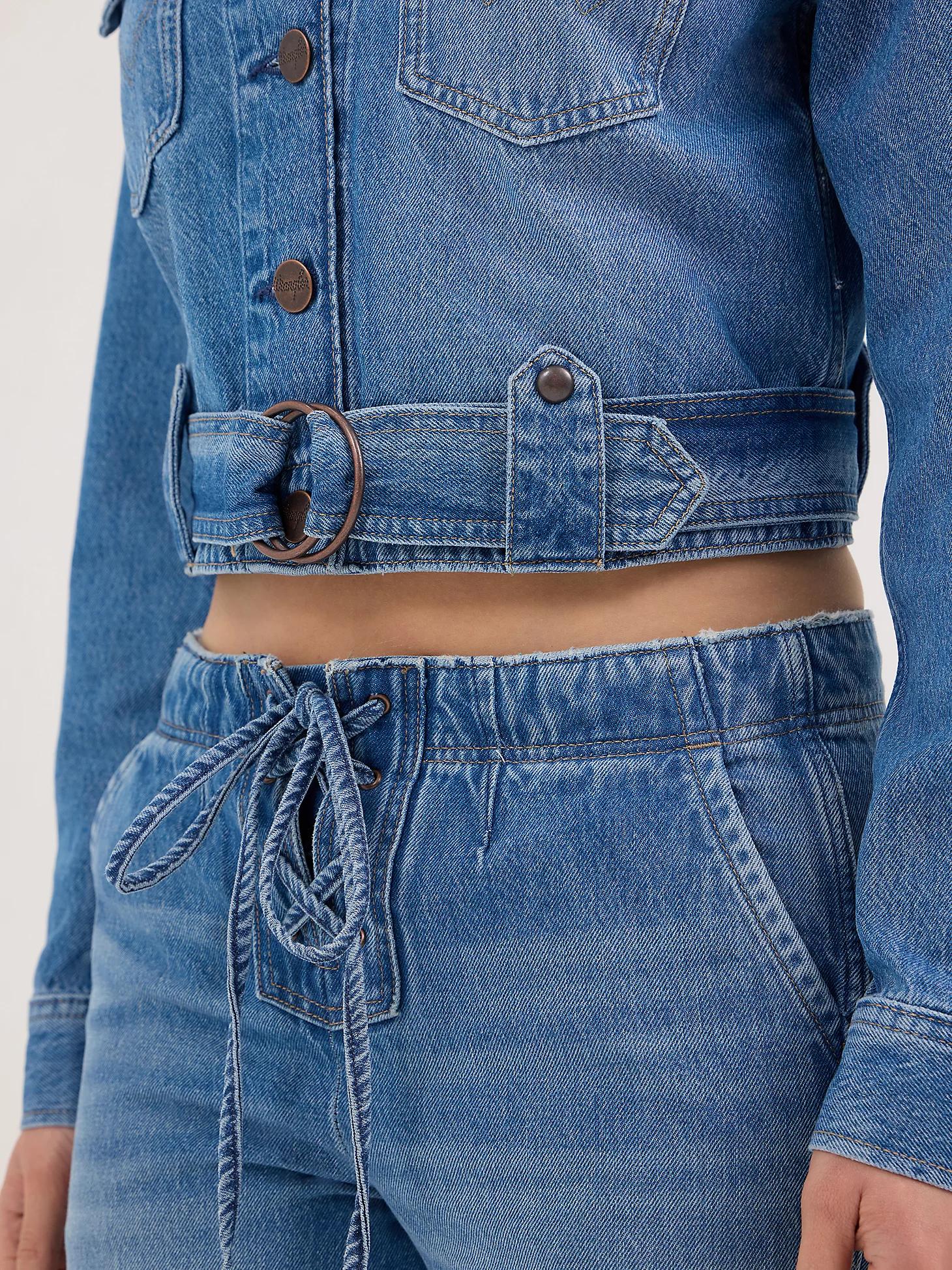 Women's Denim Moto Jacket | Women's JACKETS & OUTERWEAR | Wrangler® Product Image