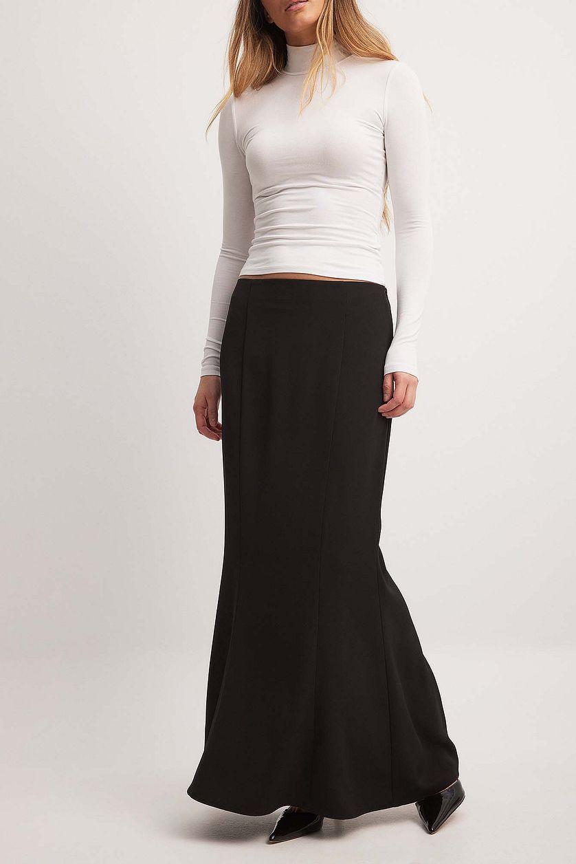 Mermaid Shaped Low Waist Maxi Skirt Product Image