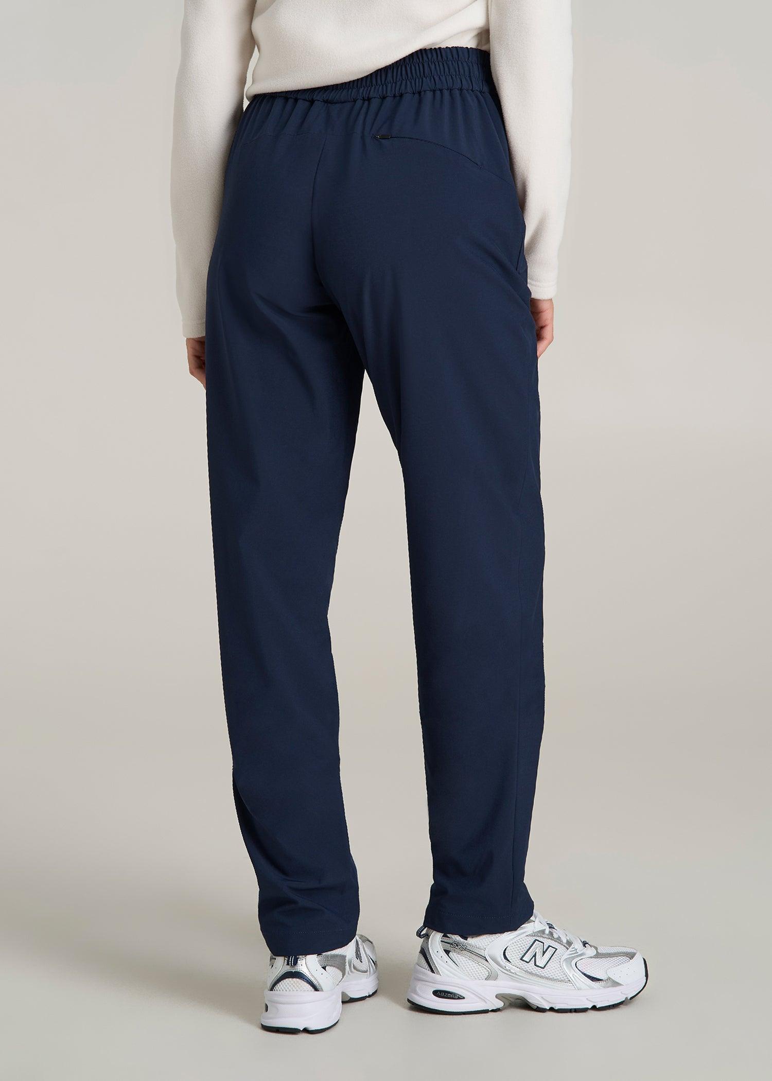 Pull On Fleece Lined Trouser Pants for Tall Women in Navy Female Product Image