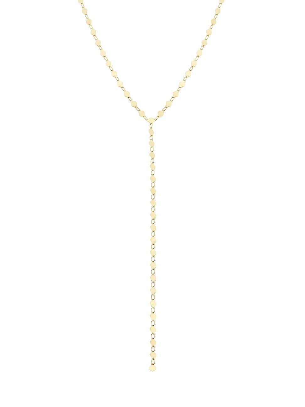 Womens 14K Yellow Gold Pebble Lariat Necklace Product Image