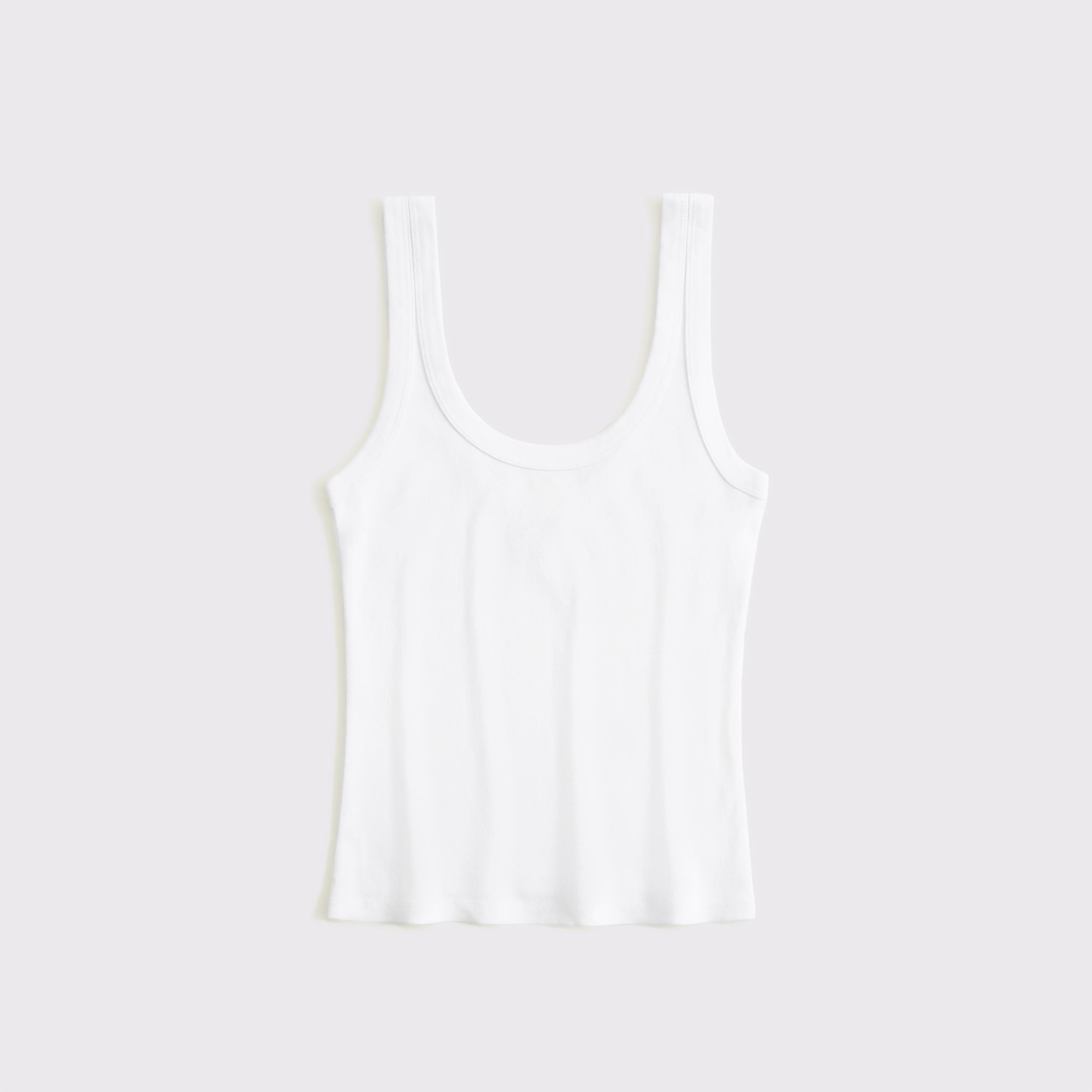 Vintage-Style Rib Tuckable Scoopneck Tank Product Image