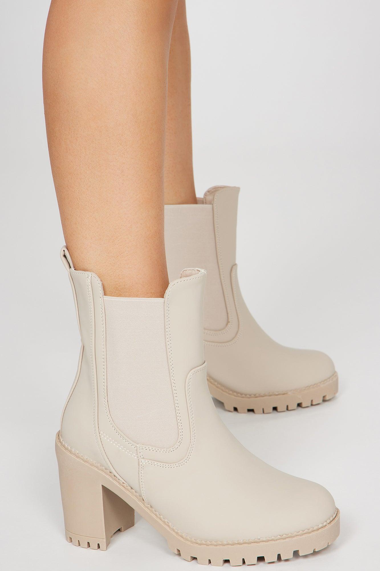 Eliana Lug Sole Boots - Grey Product Image