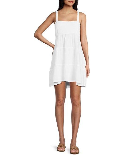 Volcom Beach Moon Stone Gauze Sleeveless Babydoll Dress Product Image