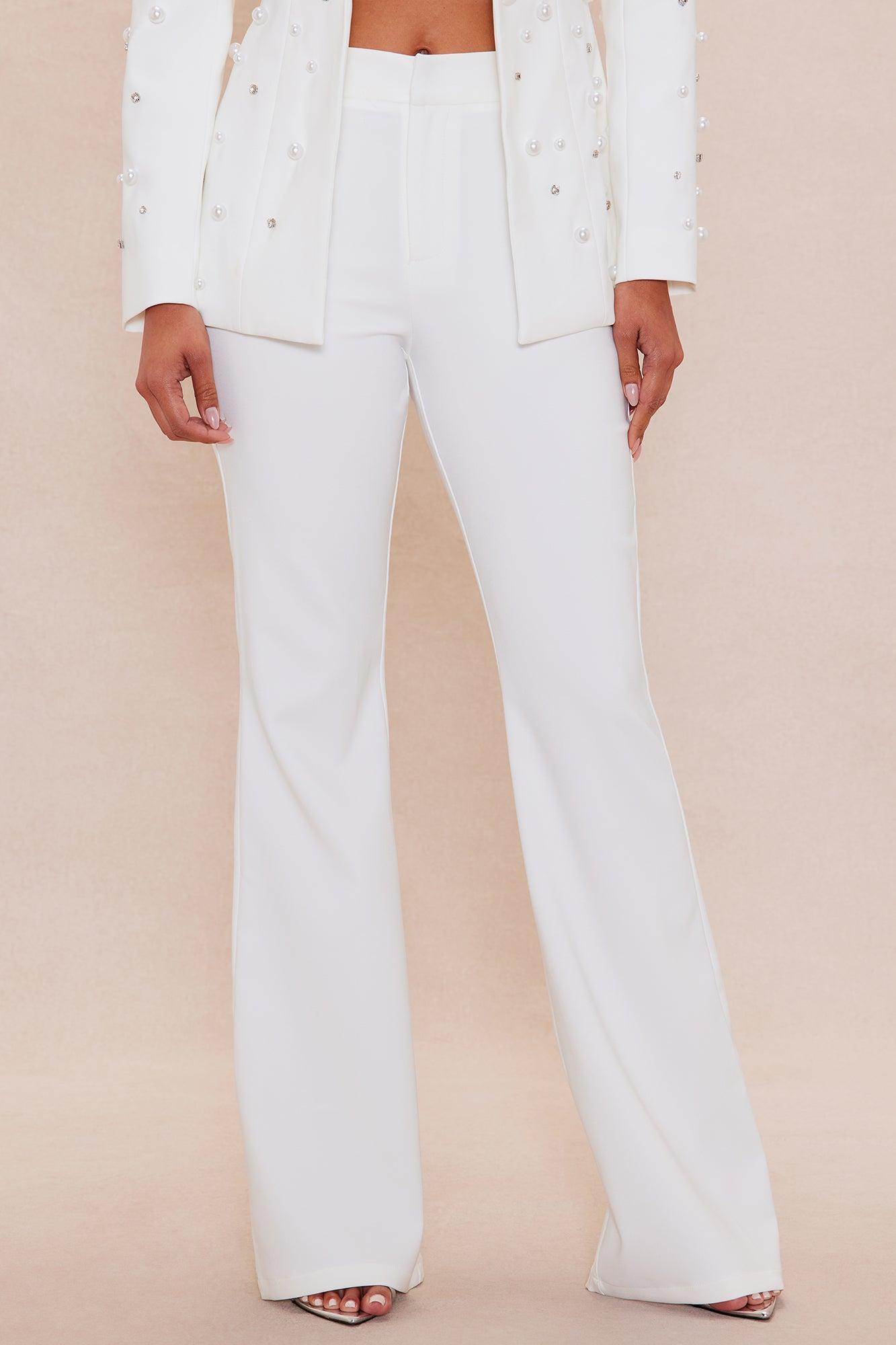 Anastasia Pearl Blazer Suit Set - White Female Product Image