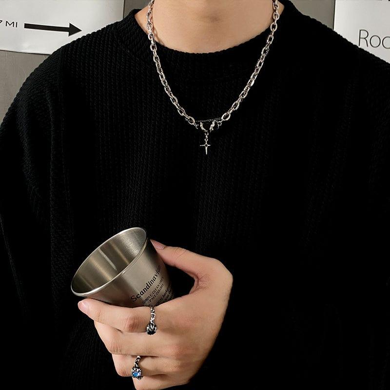 STAR PENDANT BLACK GEM MULTI-CHAIN NECKLACE Product Image