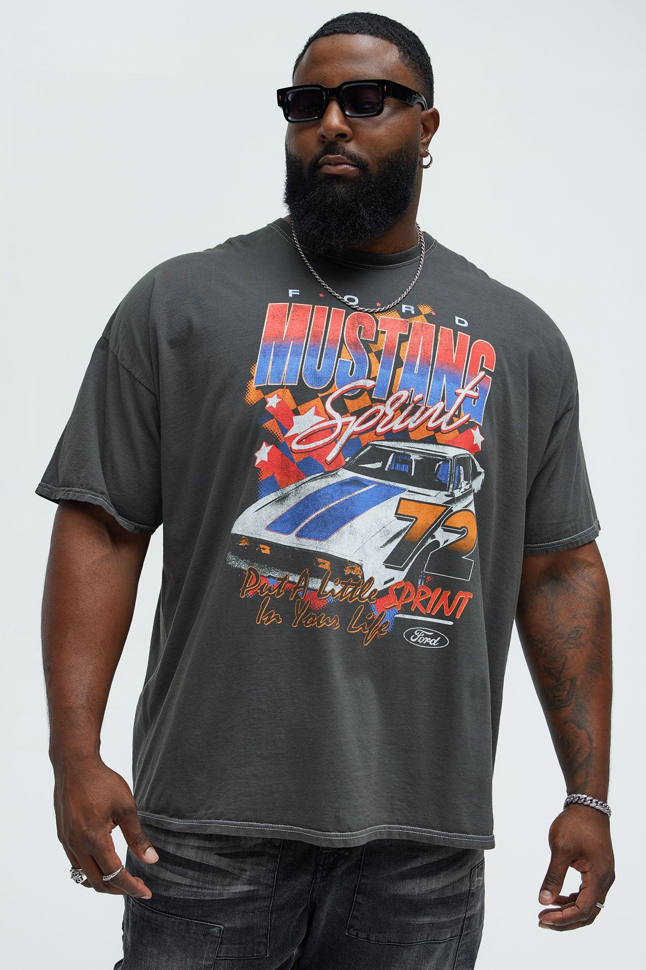 Ford Mustang 72 Sprint Oversized Short Sleeve Tee - Black Product Image