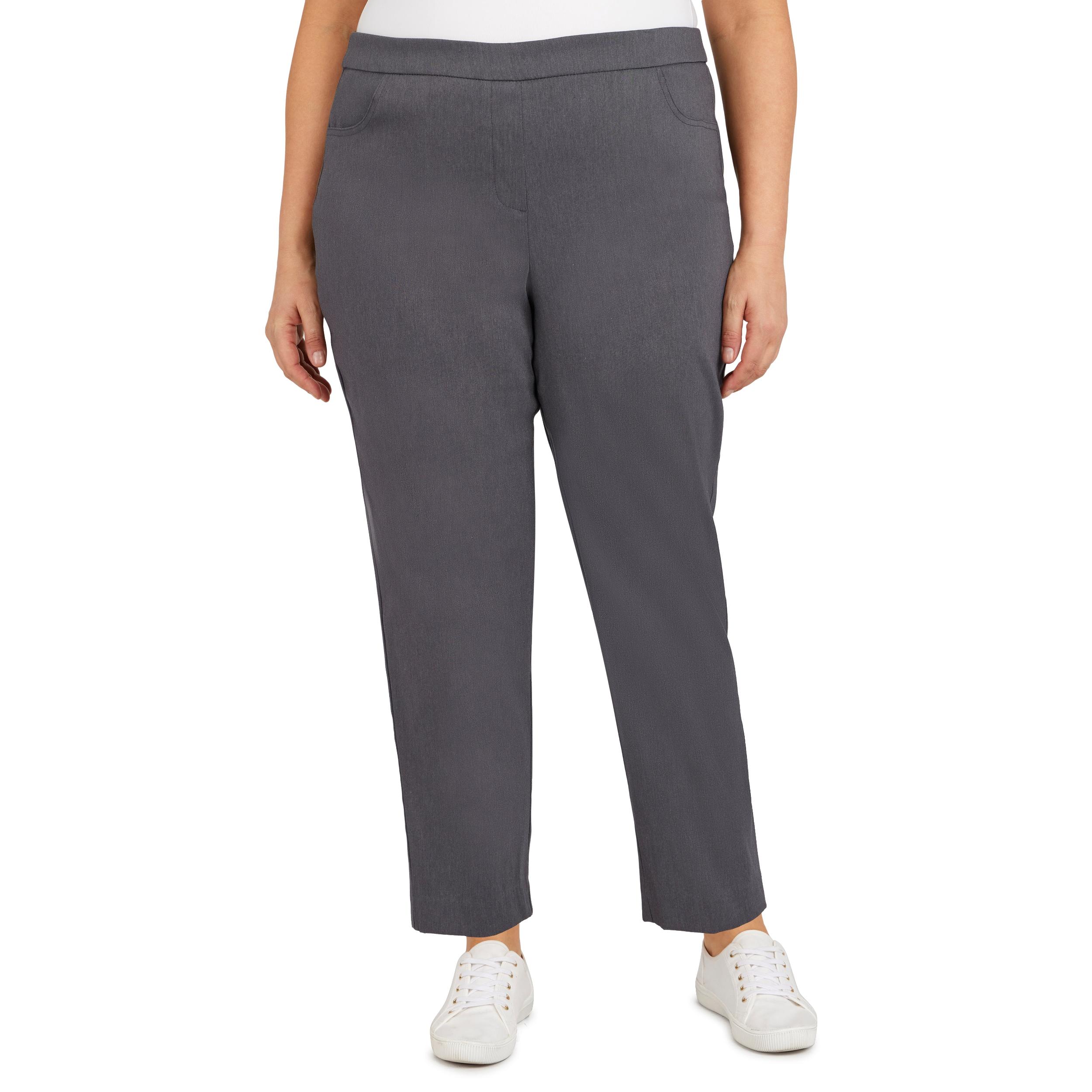 Alfred Dunner Plus Classic Allure Fit Proportioned Pant with Elastic Comfort Waistband Short Length Product Image