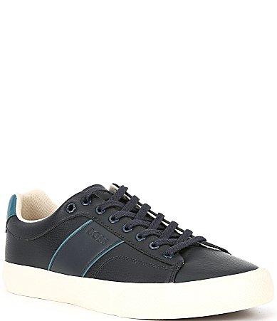 Mens Faux-Leather Trainer Sneakers Product Image