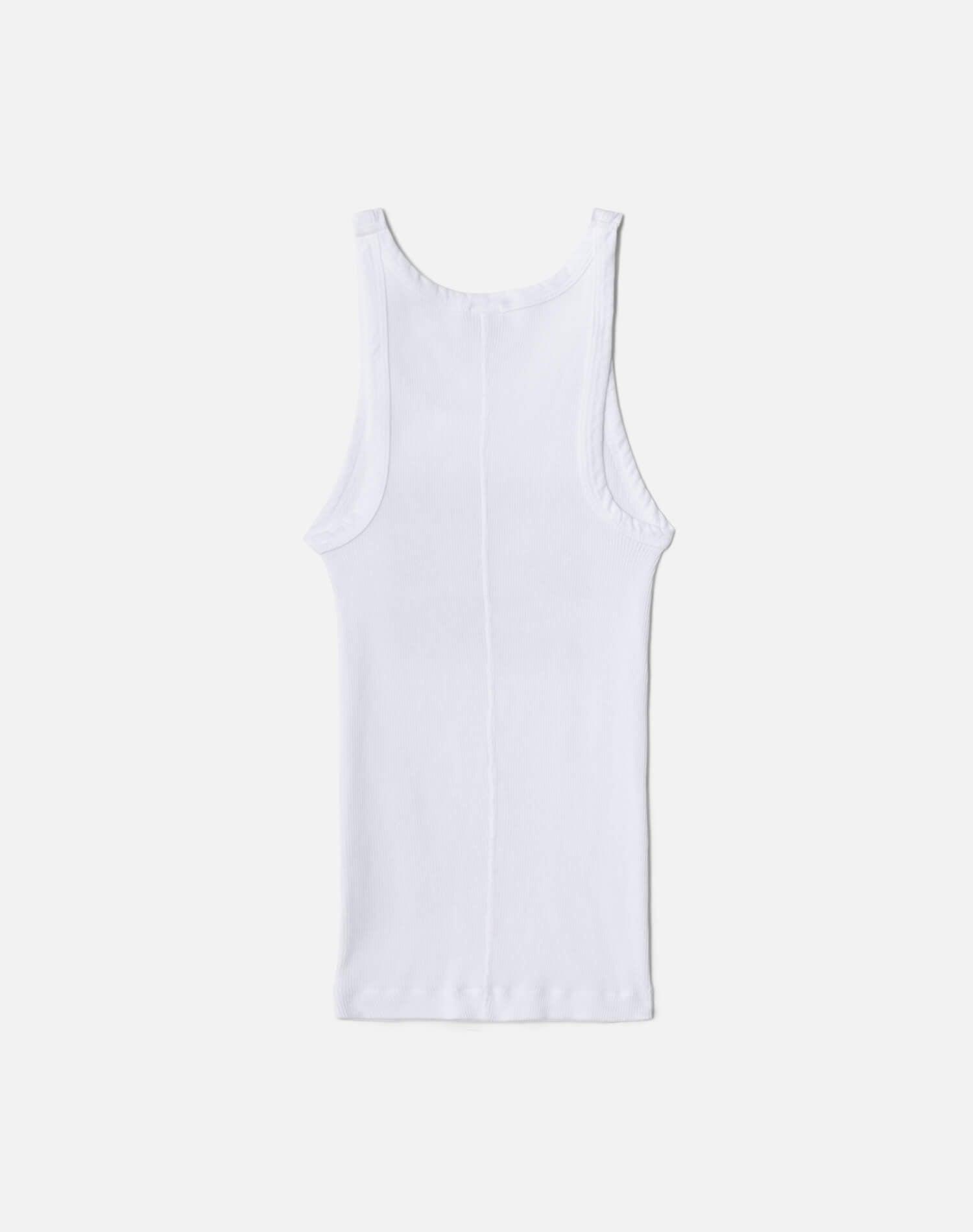 Ribbed "CA Surf" Tank - Optic White Female Product Image