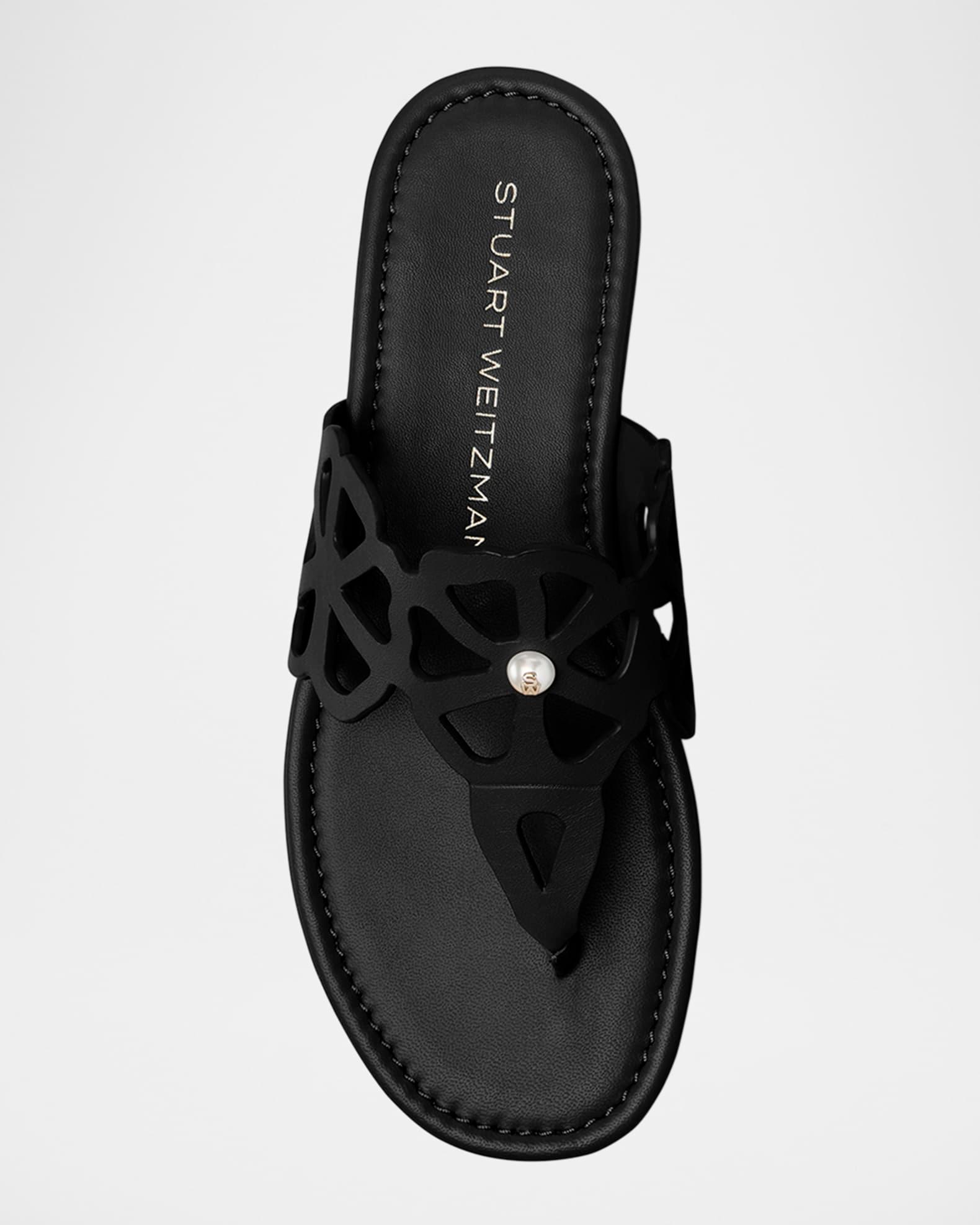 Jasmine Leather Cutout Thong Sandals Product Image