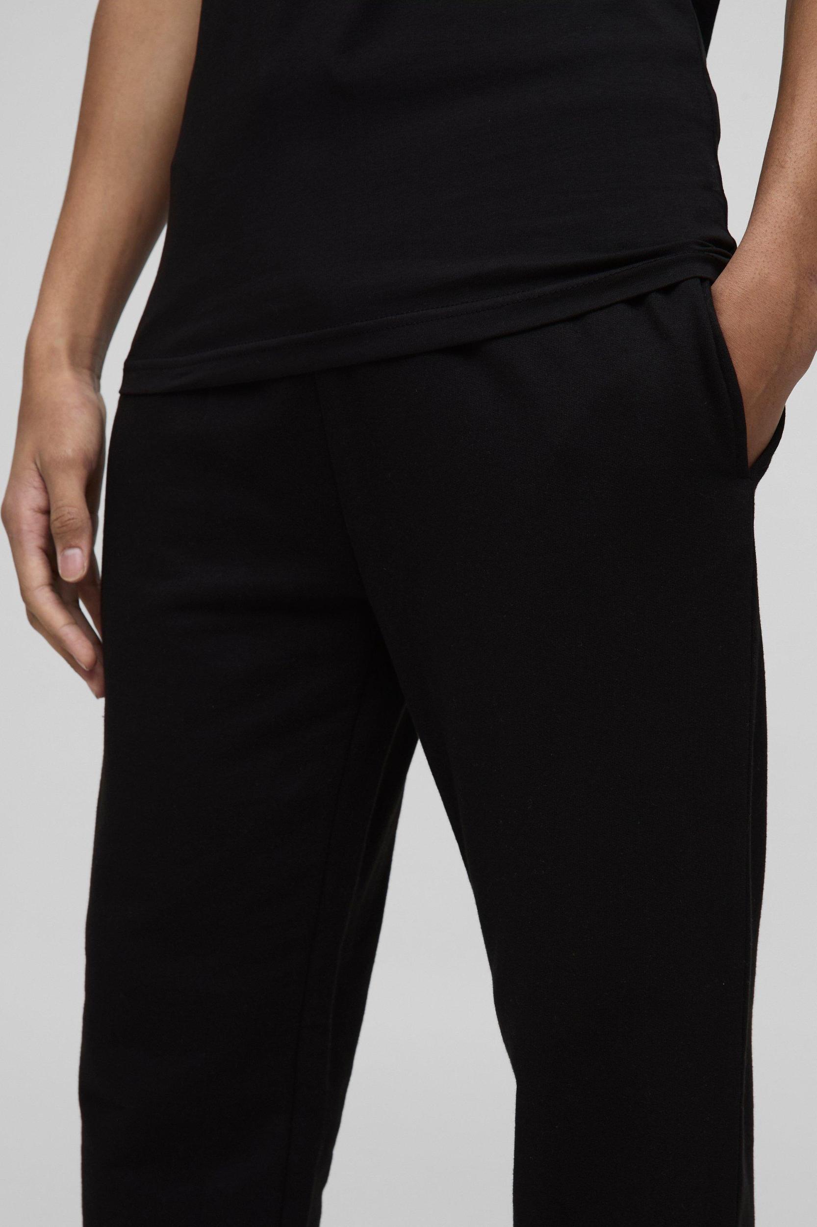 260GSM Loopback Basic Regular Fit Sweatpants | boohooMAN USA Product Image