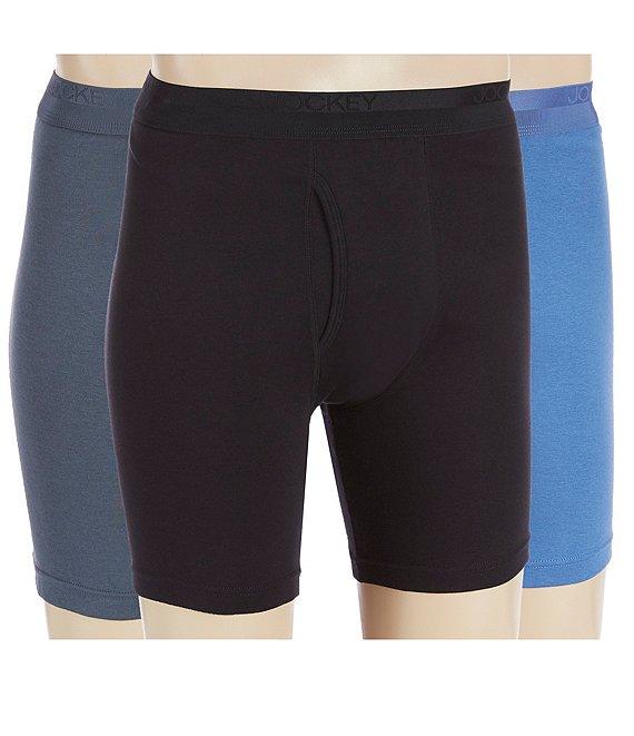Jockey Signature Pima Cotton Mid-Rise 7.5#double; Inseam Boxer Briefs 3-Pack Product Image