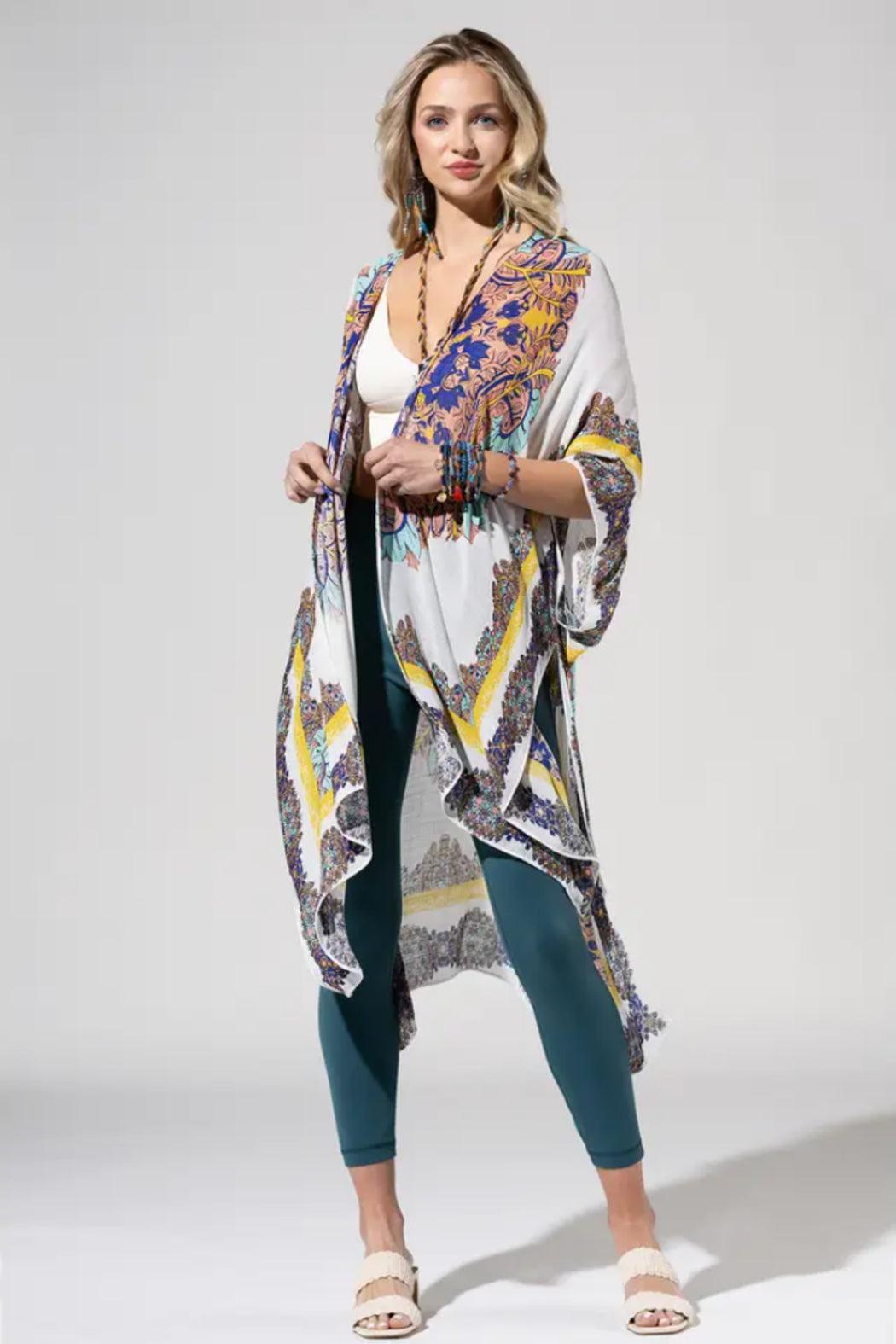 Bohemian and Glam Kimono - Mandala Print (back in stock by 7/24) Product Image