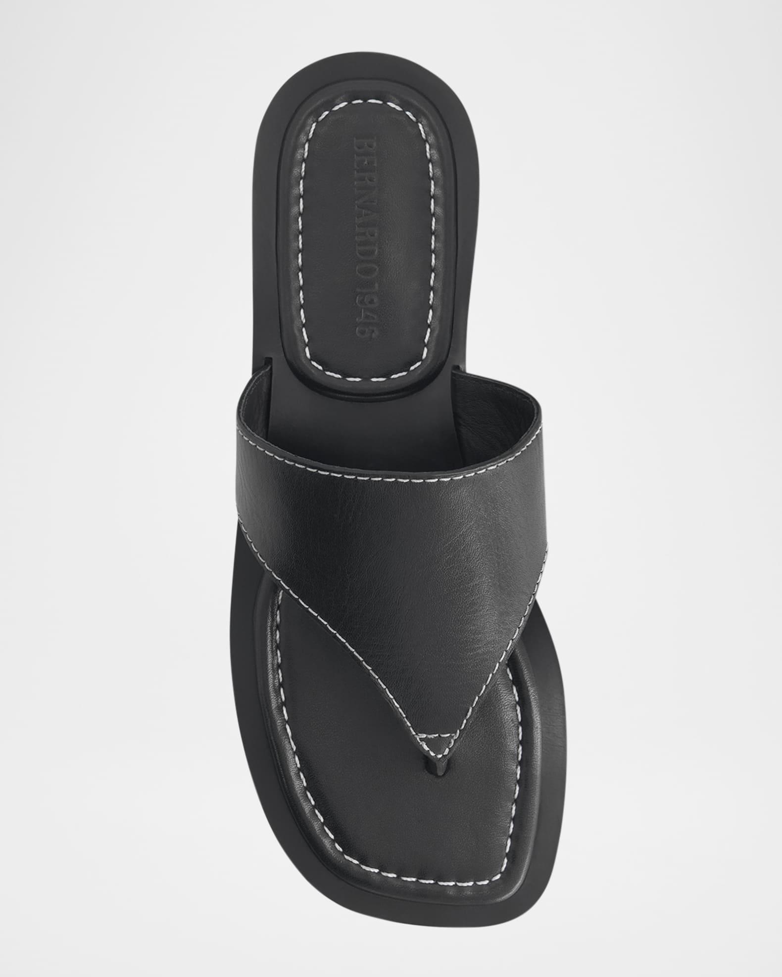 Agora Leather Flat Thong Sandals Product Image