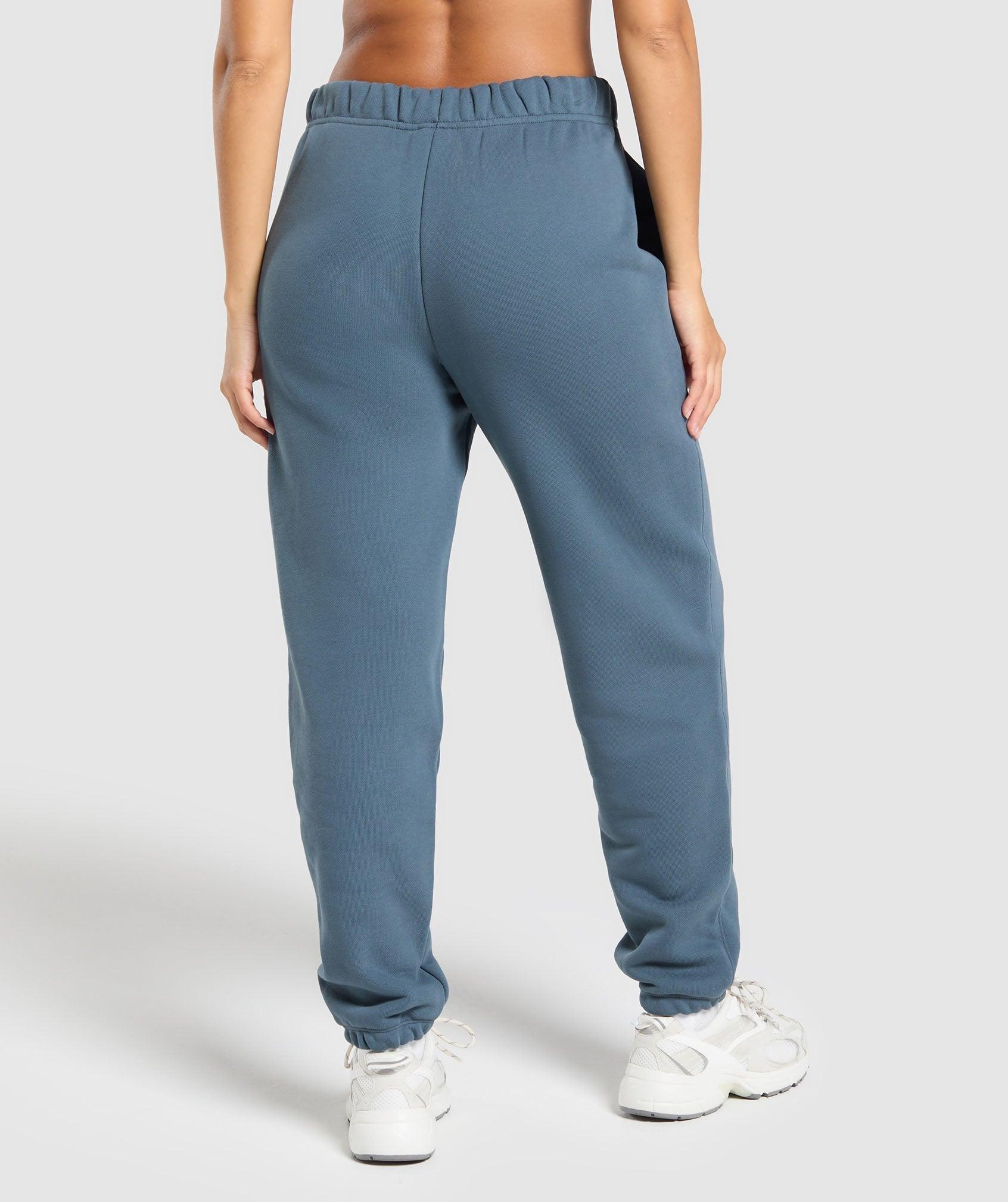 Gymshark Embroidered Logo Oversized Joggers - Cargo Blue Female Product Image