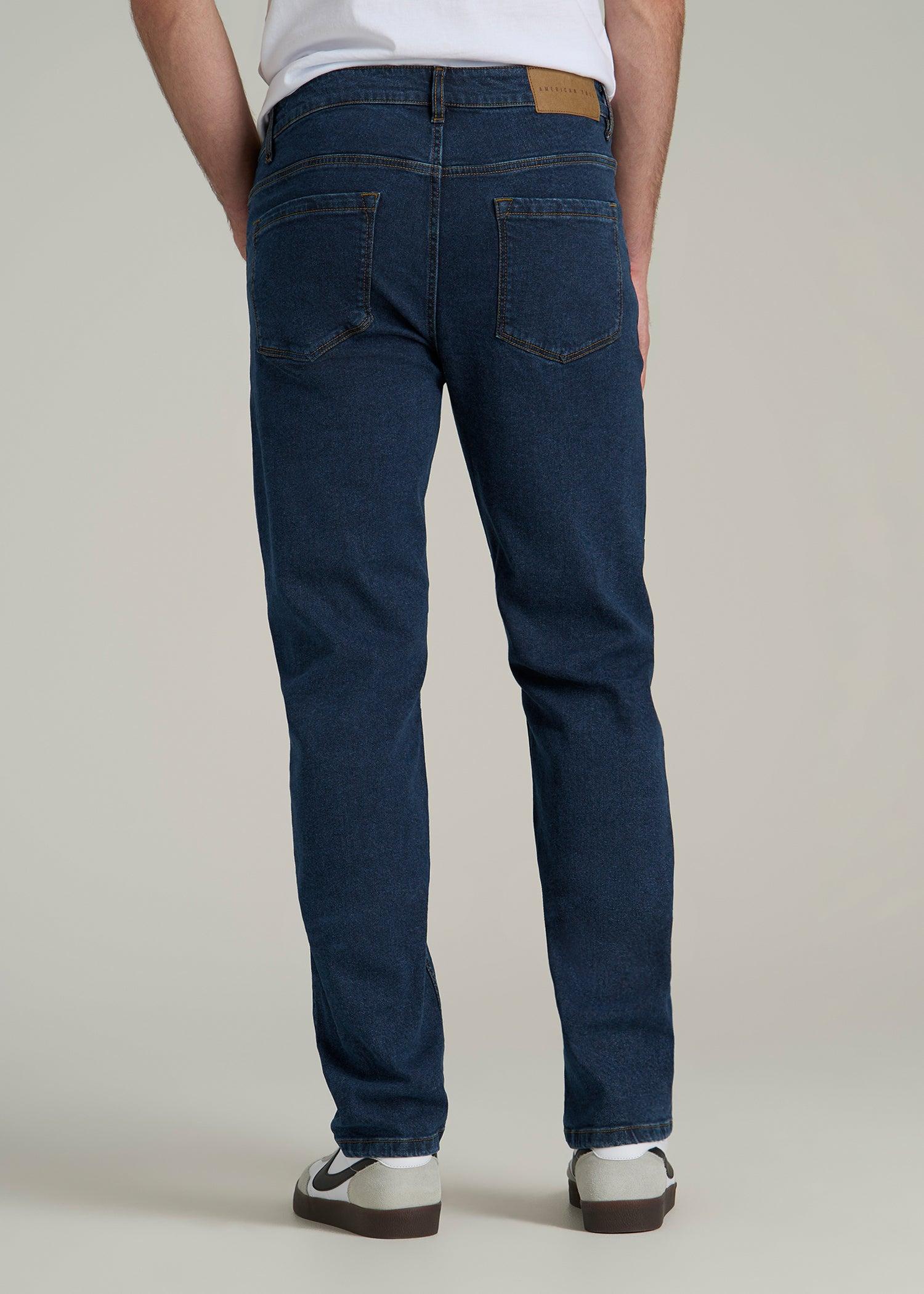 A.T. Basics Men's Carman Tapered fit Jeans for Tall Men in Charged Blue Male Product Image
