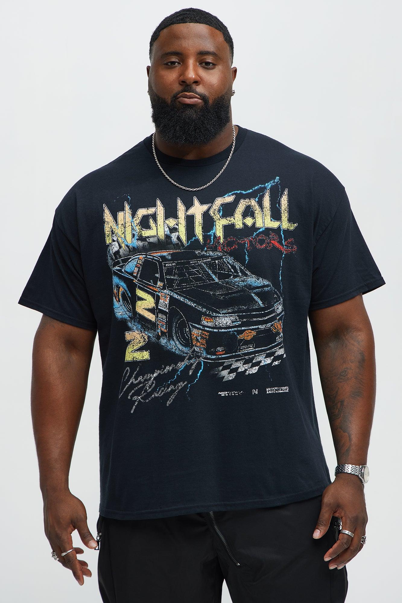 Nightcall Racing Short Sleeve Tee - Black Male Product Image