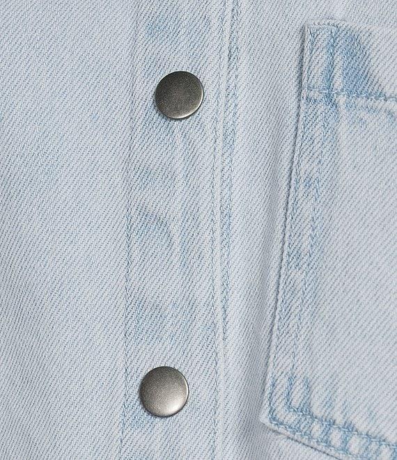 GB Button Front Denim Box Top Product Image