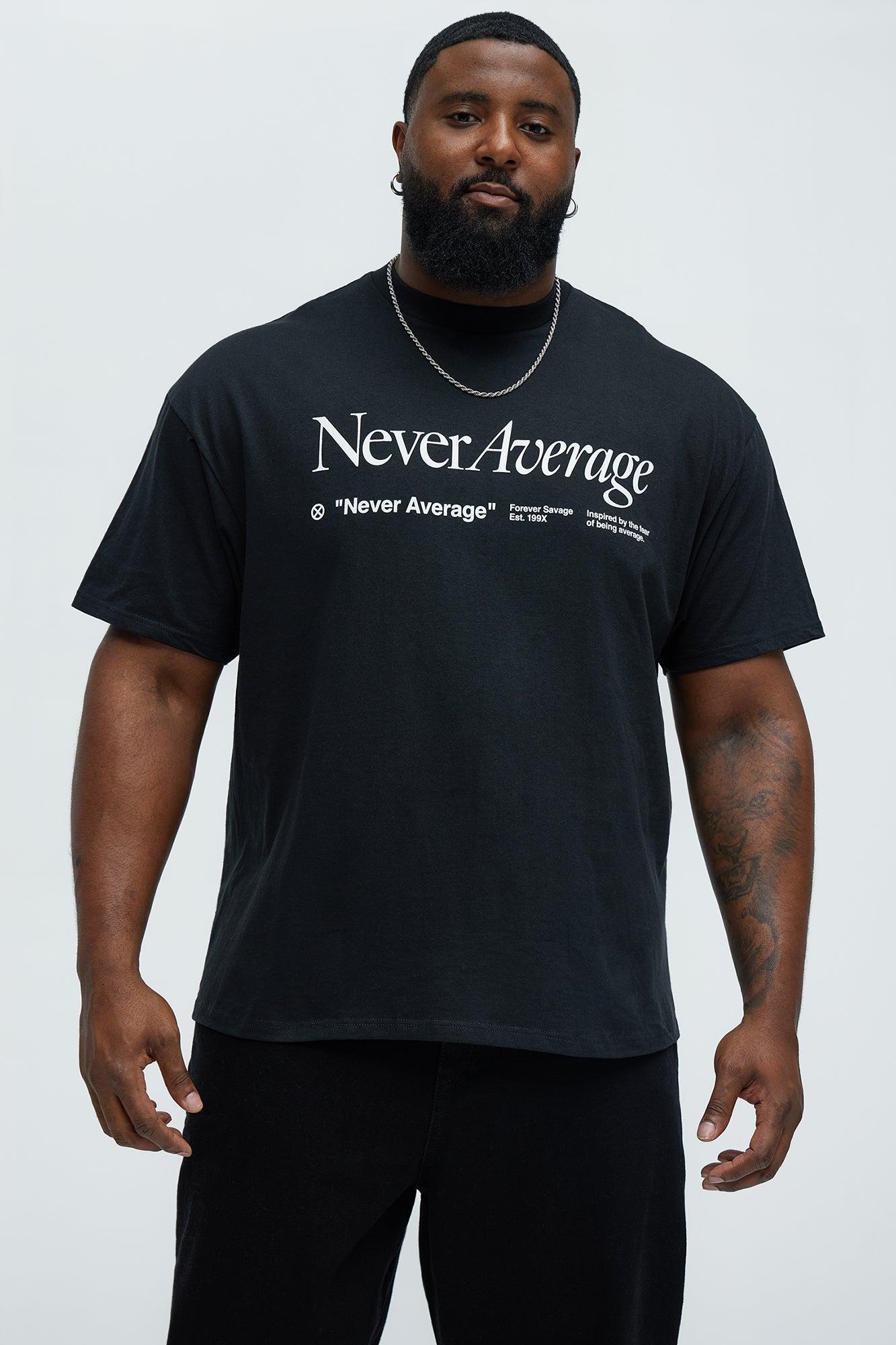 Never Average Short Sleeve Tee - Black Product Image