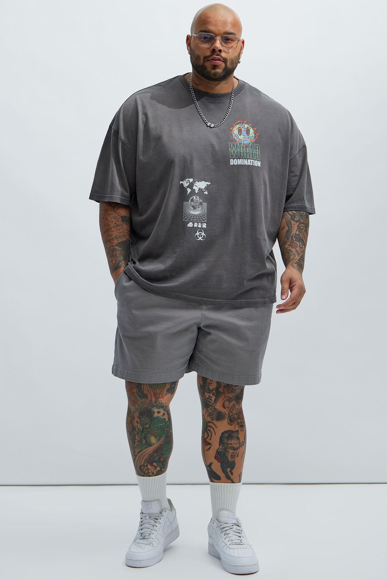 Twill Volley Shorts - Grey Product Image