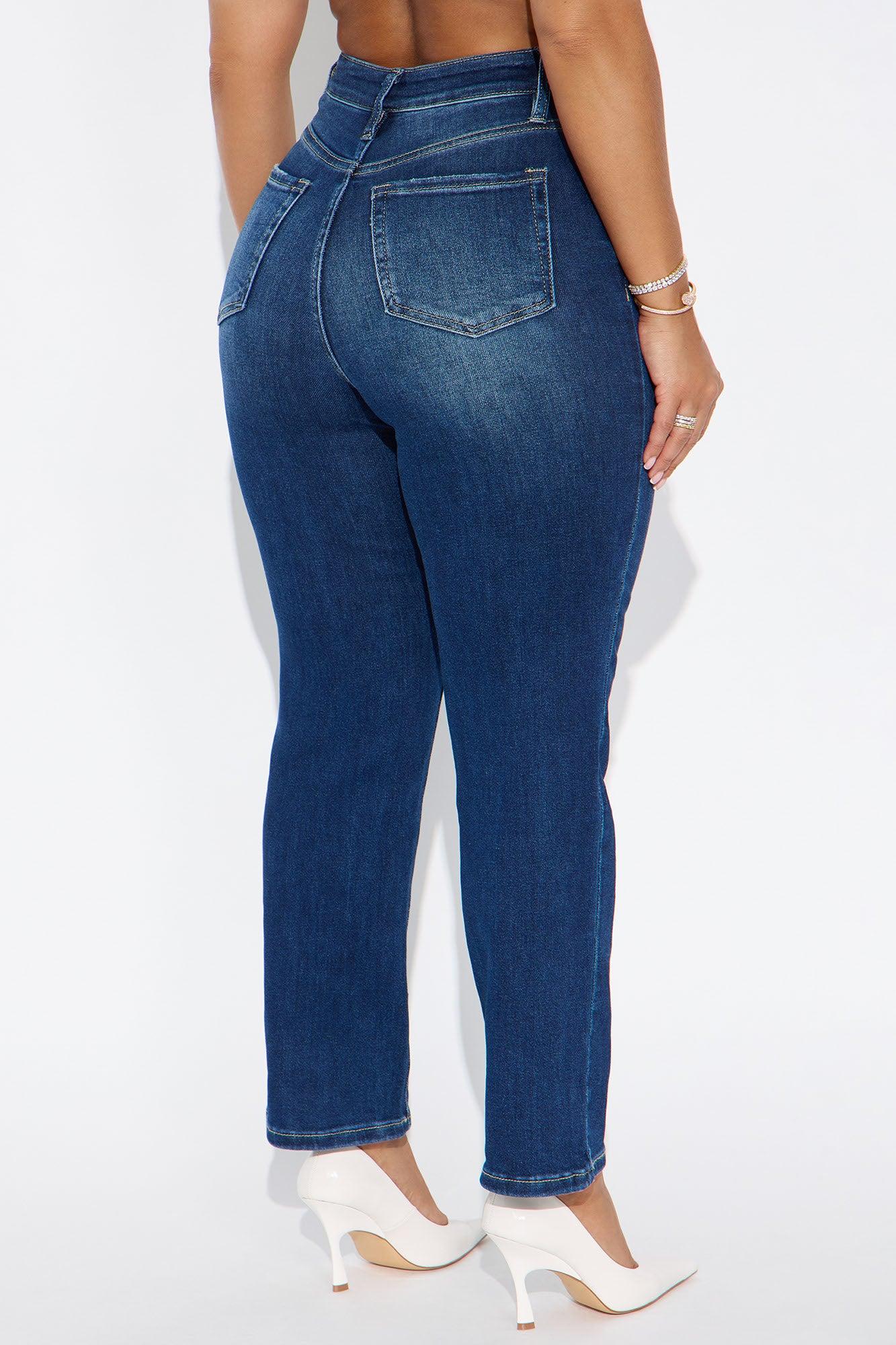 Manhattan Straight Leg Capri Jeans - Dark Denim Female Product Image