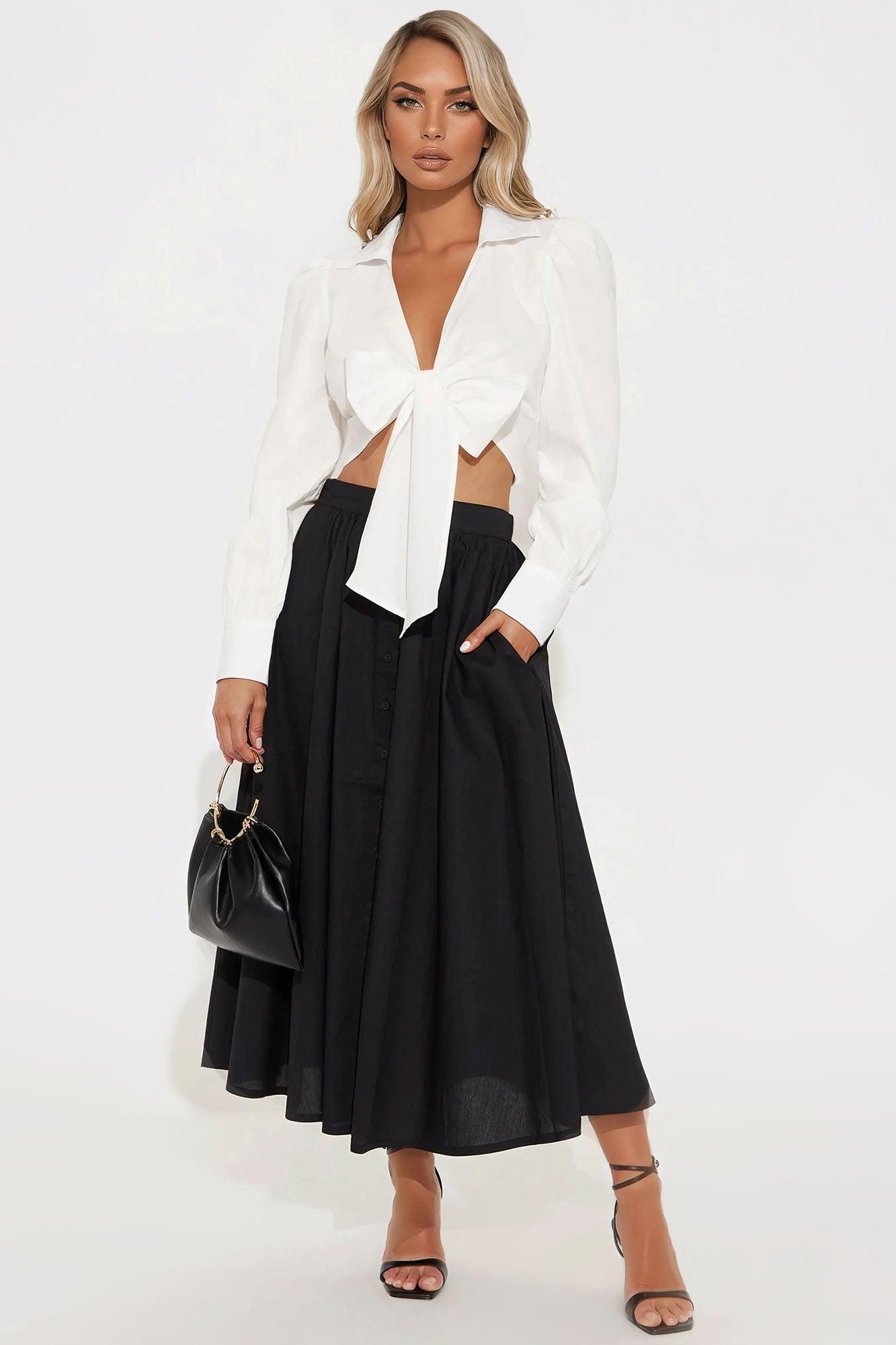 Everything For You Poplin Shirt - White Product Image