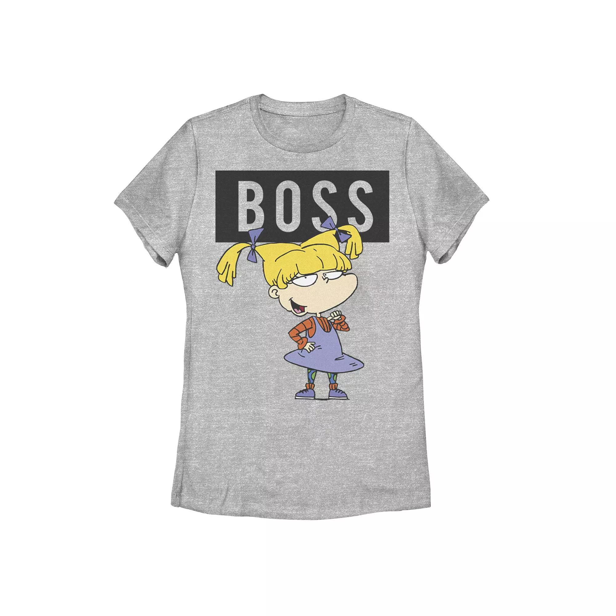 Juniors' Rugrats Boss Angelica Graphic Tee, Girl's, Size: Small, Athletic Grey Product Image