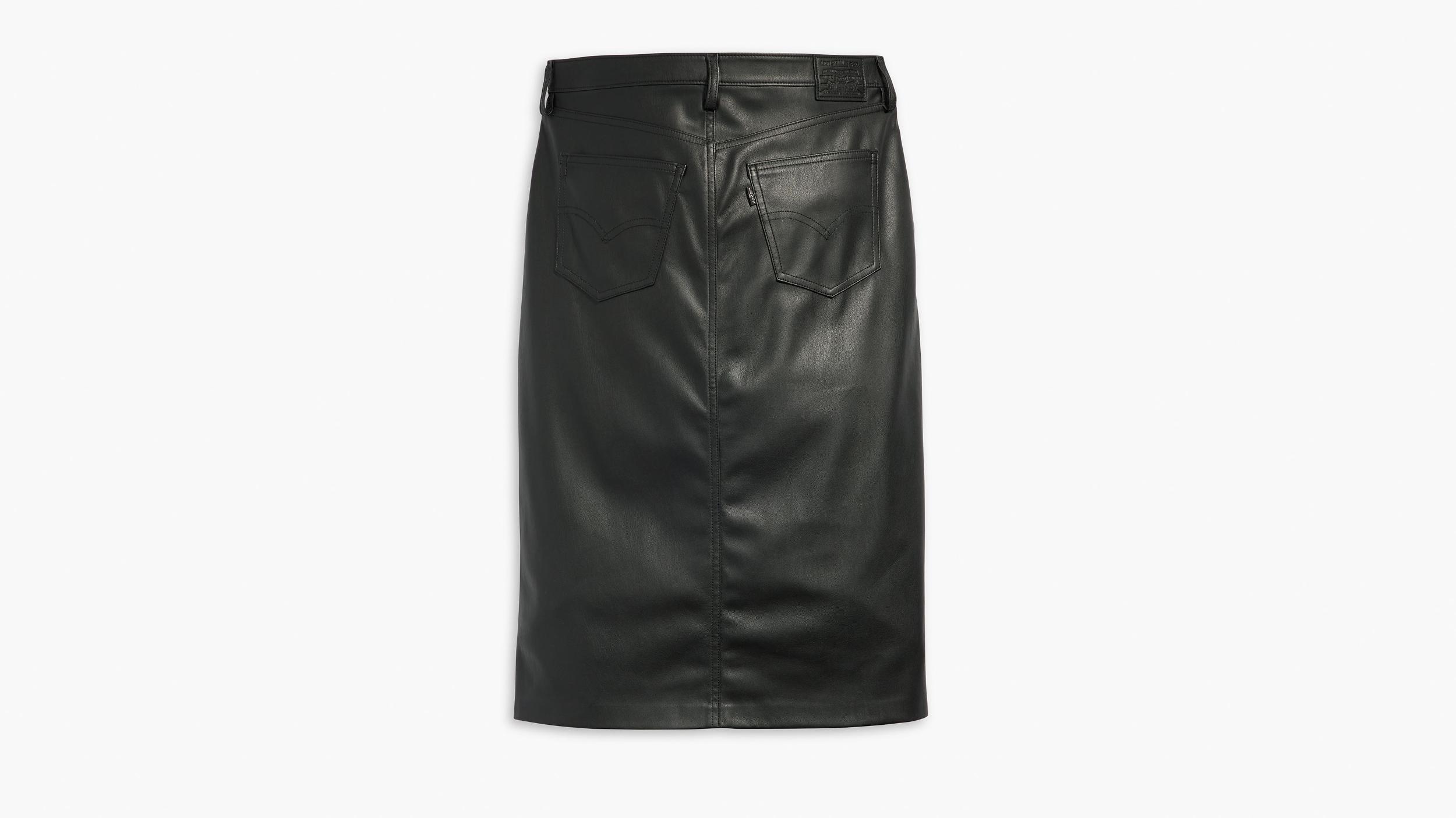 Faux Leather Icon Pencil Skirt Product Image