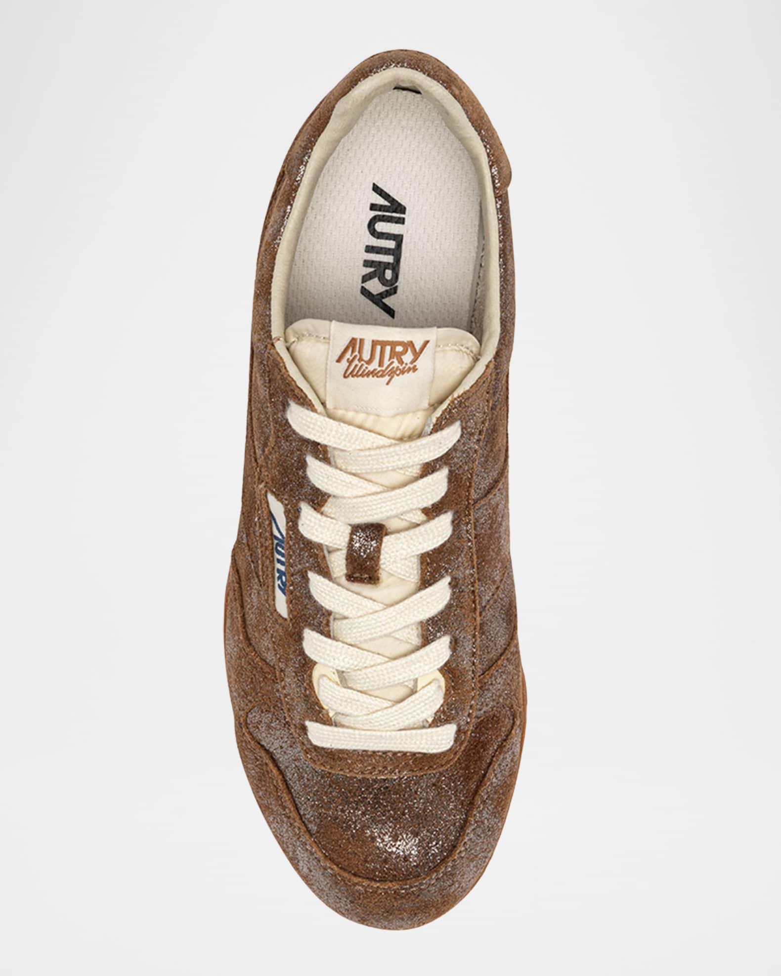 Windspin Retro Metallic Suede Runner Sneakers Product Image