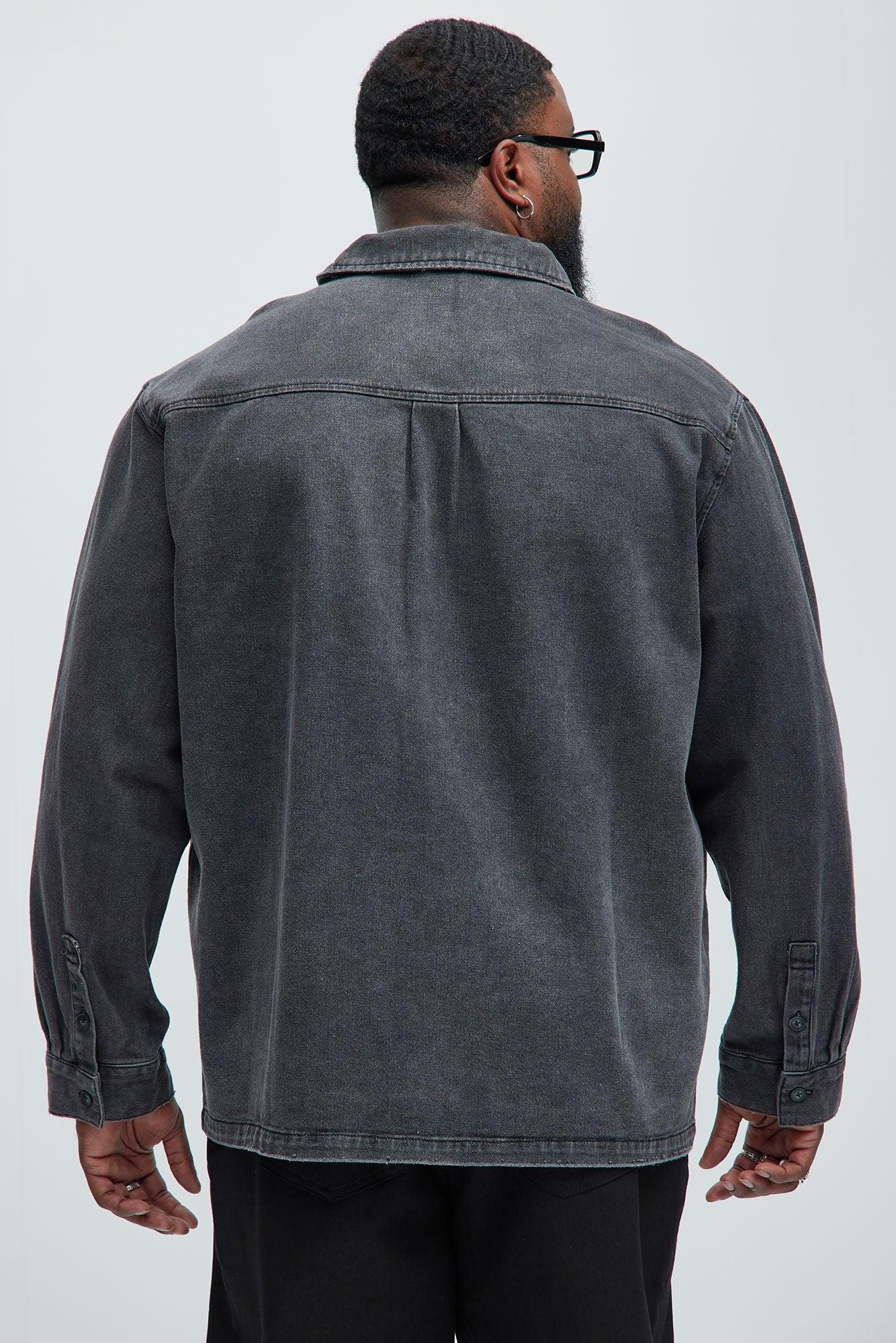 Hatton Denim Button Up Shirt - Black Wash Product Image