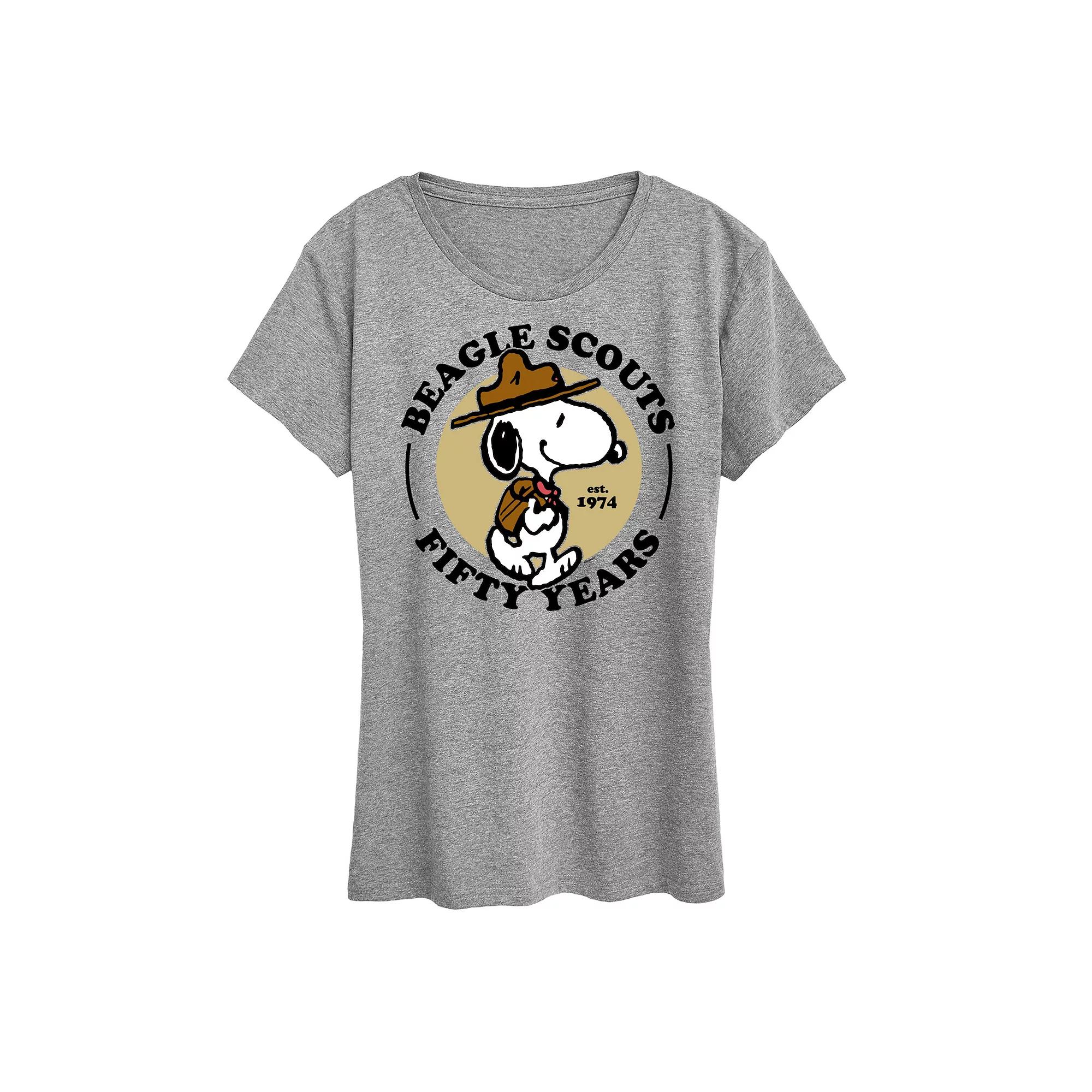 Women's Peanuts Snoopy Beagle Scout Graphic Tee,  Product Image