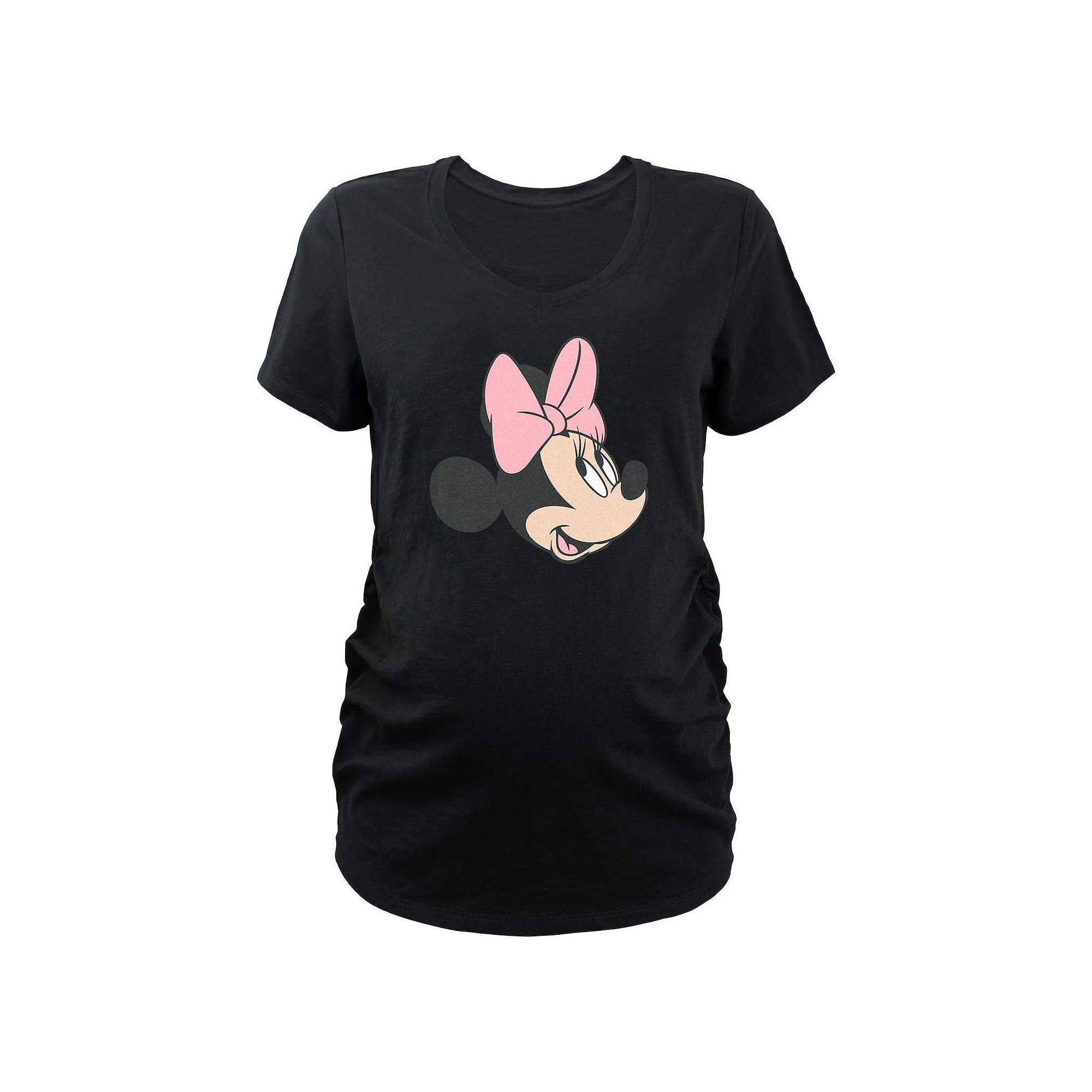 Maternity Minnie Mouse Head Profile V-Neck Graphic Tee, Women's,  Product Image