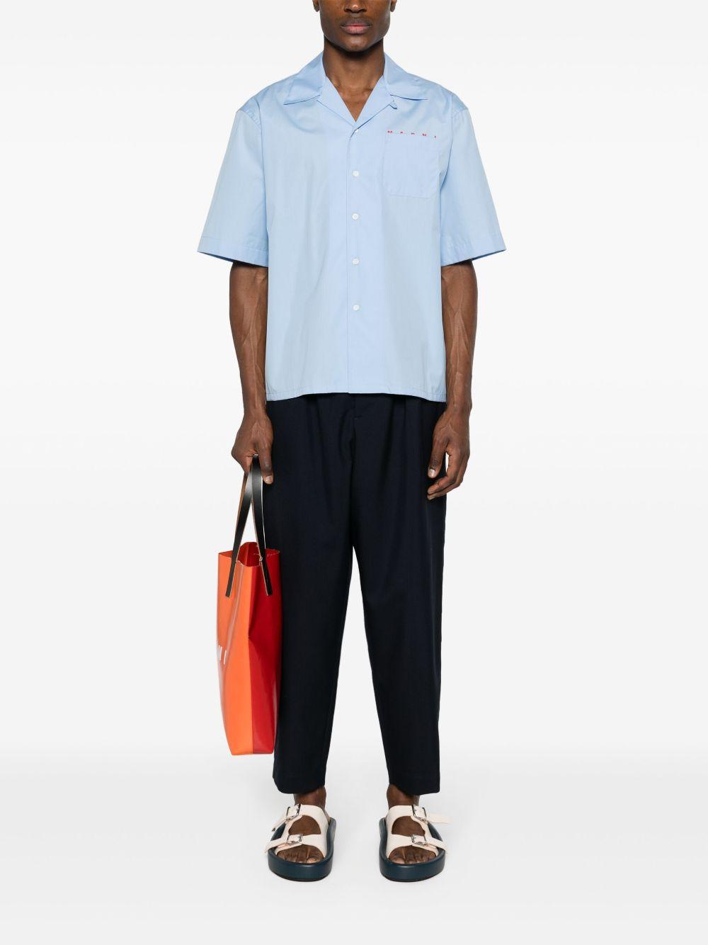 logo-print poplin shirt Product Image