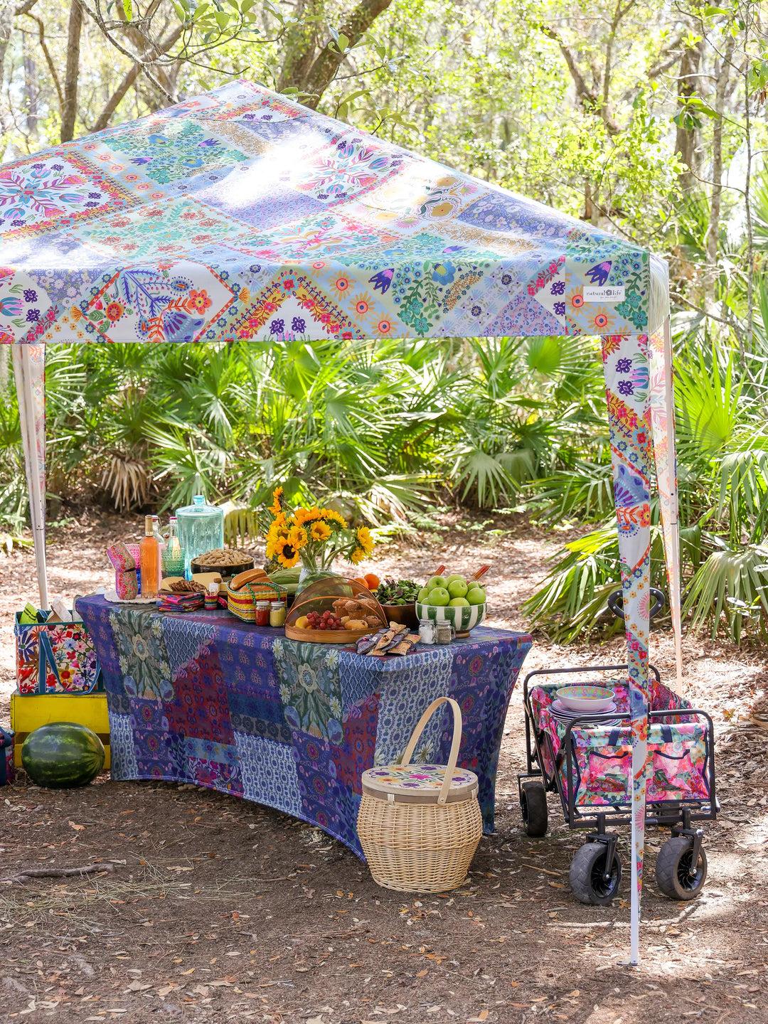 Live Happy Instant Canopy Tent - Mandala Folk Patchwork Product Image